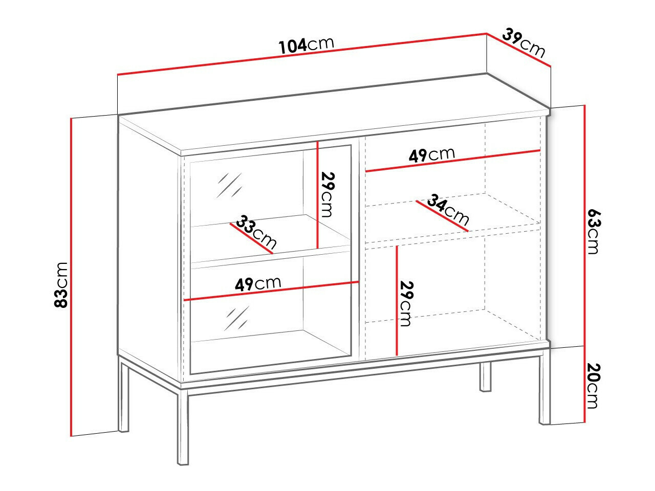 Omarica Manal (Črna + Wotan hrast)