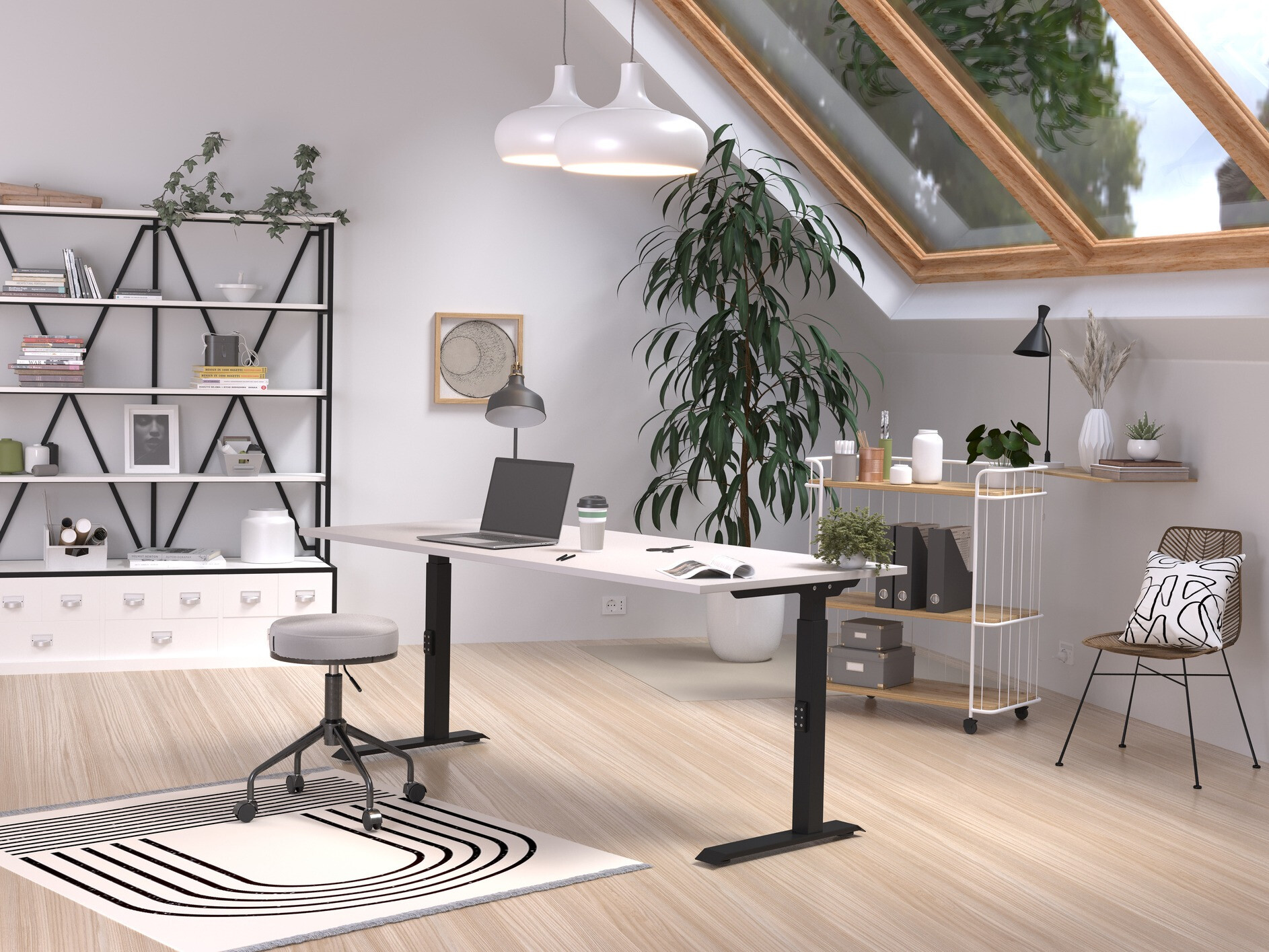 Pisalna miza Sacramento 422 (Siva + Črna)