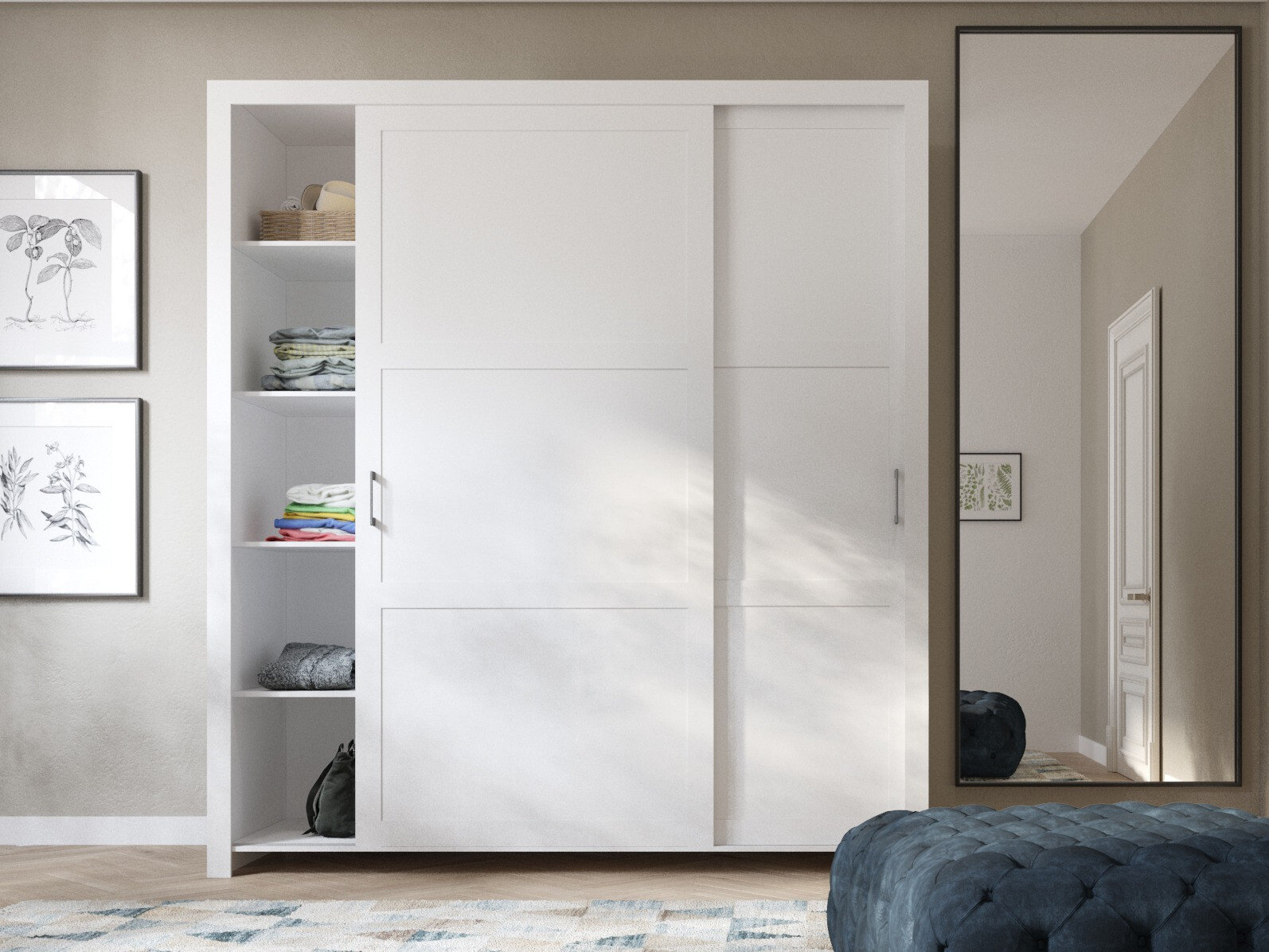 Garderobna omara Murrieta 190 (Bela)