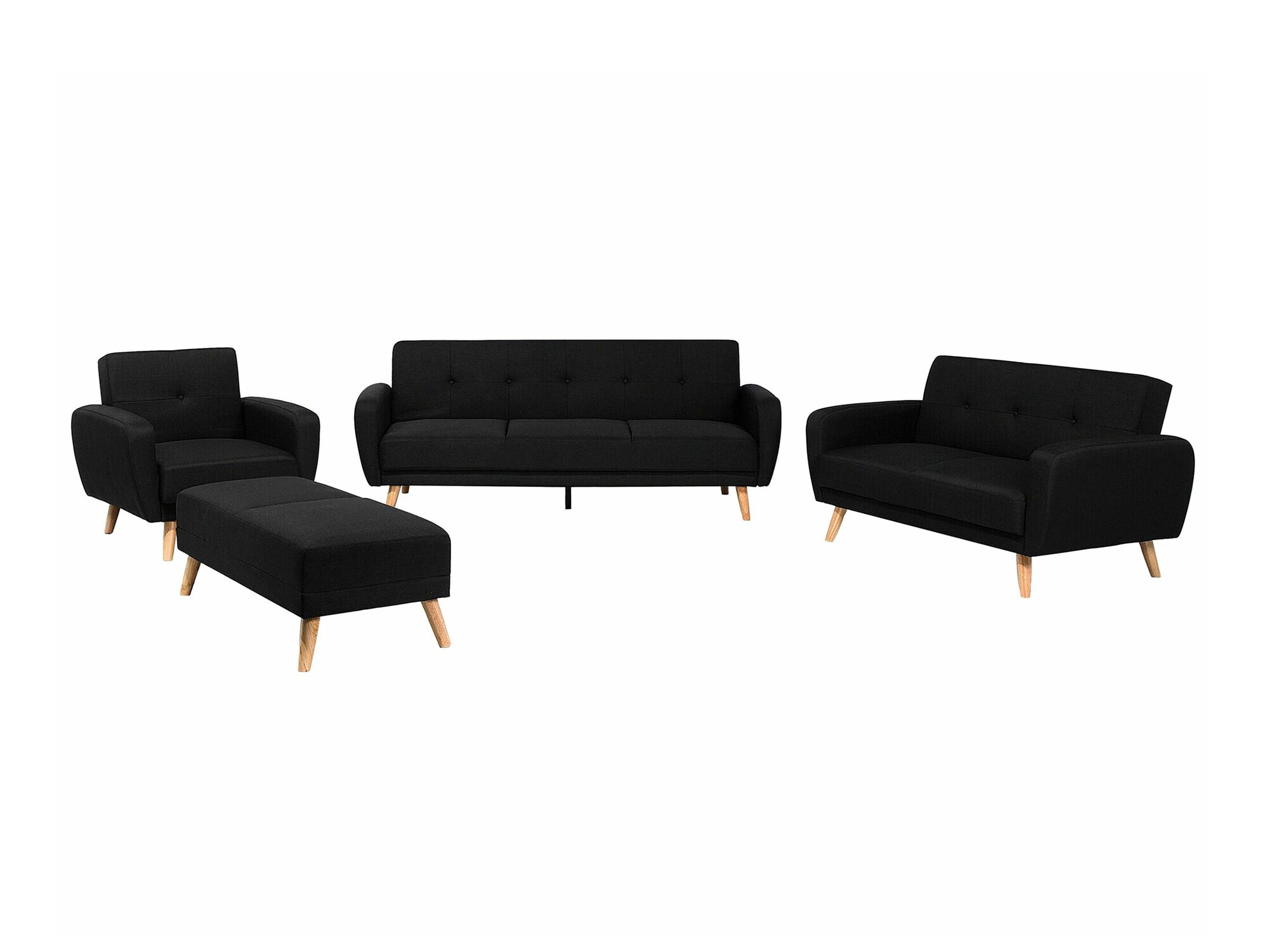 Komplet oblazinjenega pohištva Etlivi 104 (Črna)