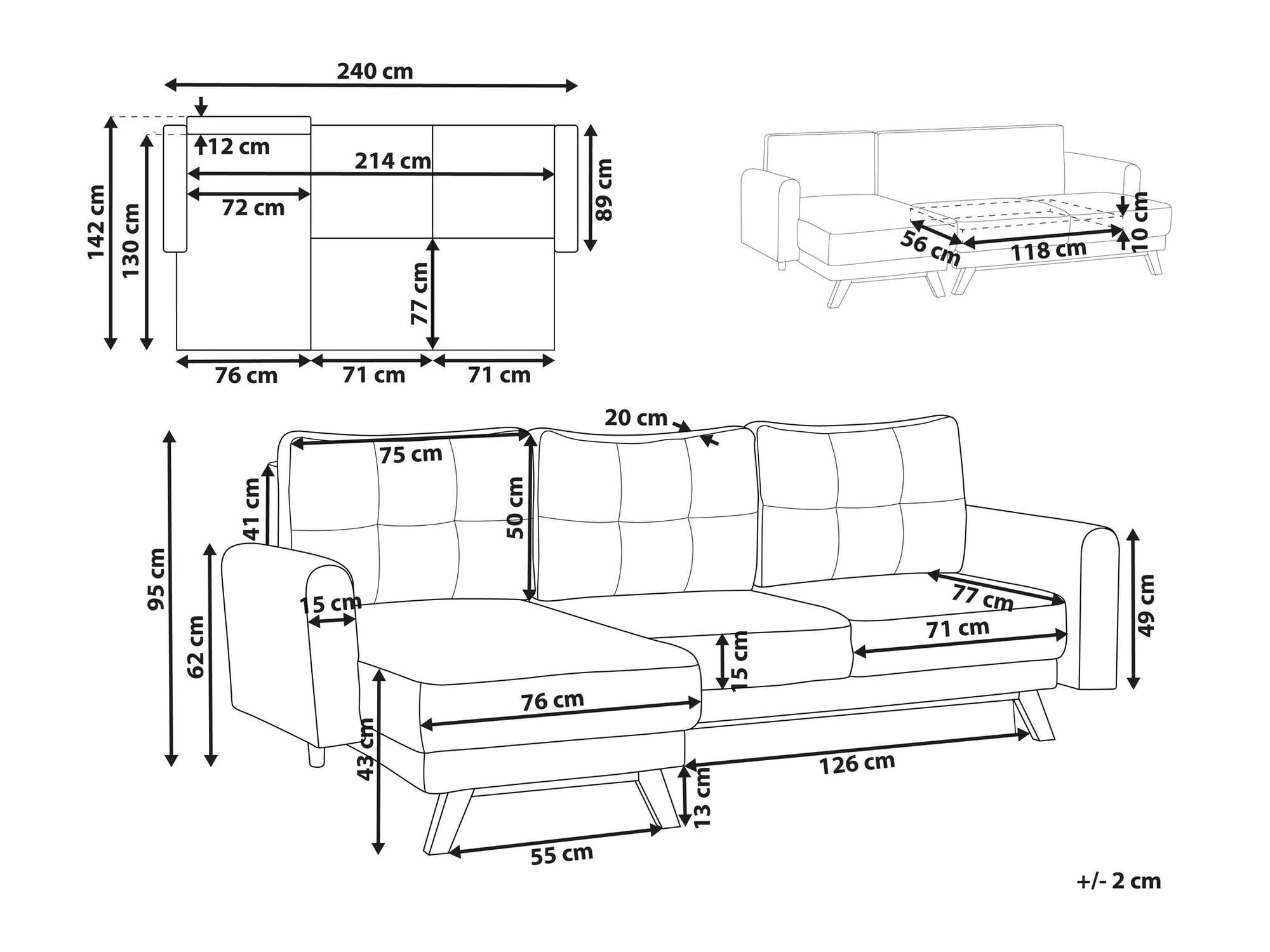 Kotna garnitura Berwyn 1656 (Bela)