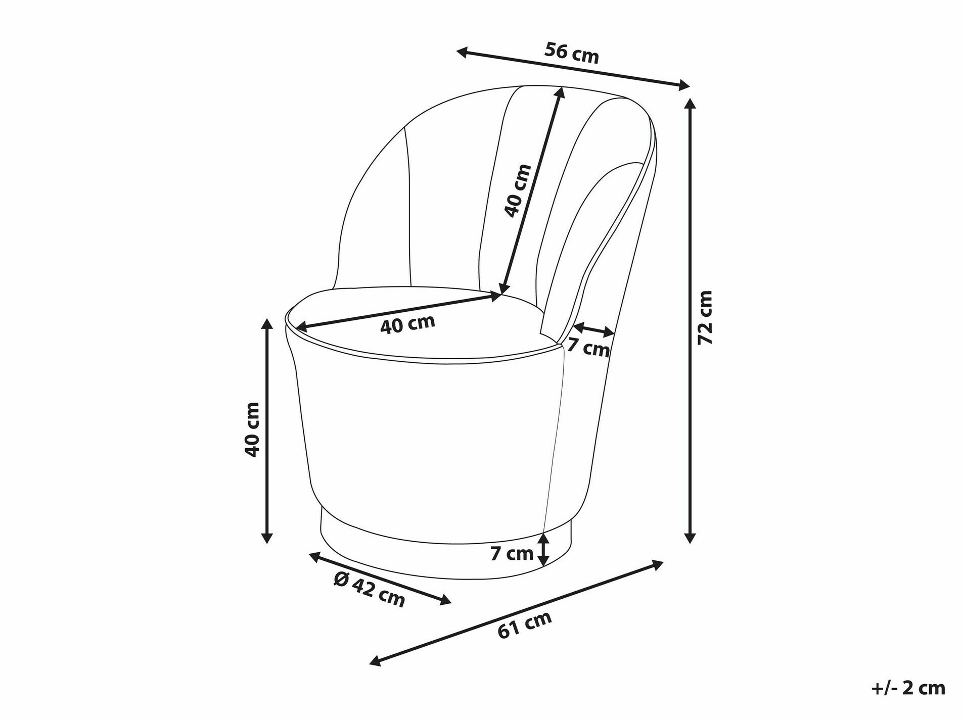 Fotelj Berwyn 1377 (Temno modra)