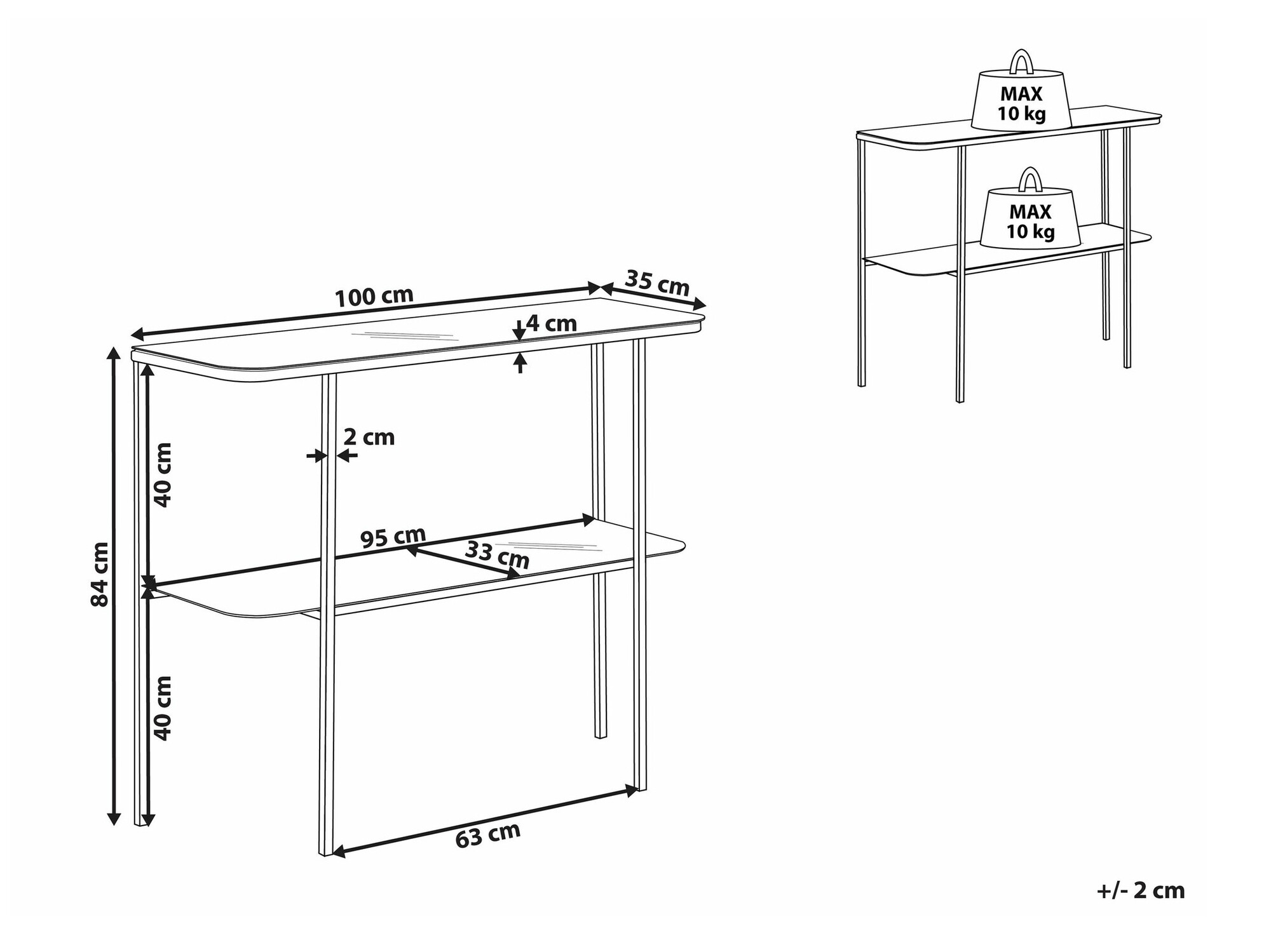Konzolna miza Berwyn 1669 (Zlata + Beli marmor)