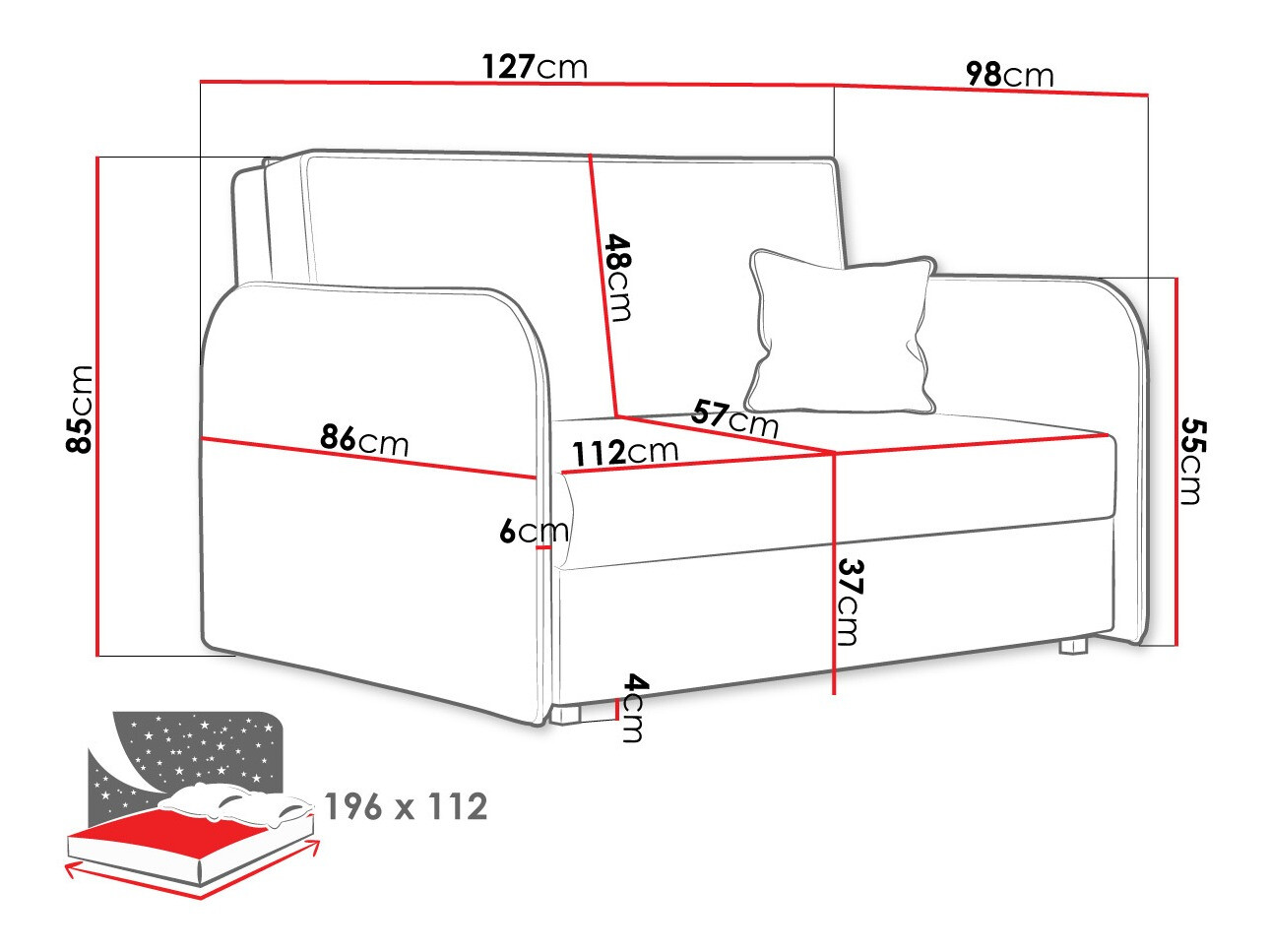 Raztegljiv kavč Lirael II (Mono 232)