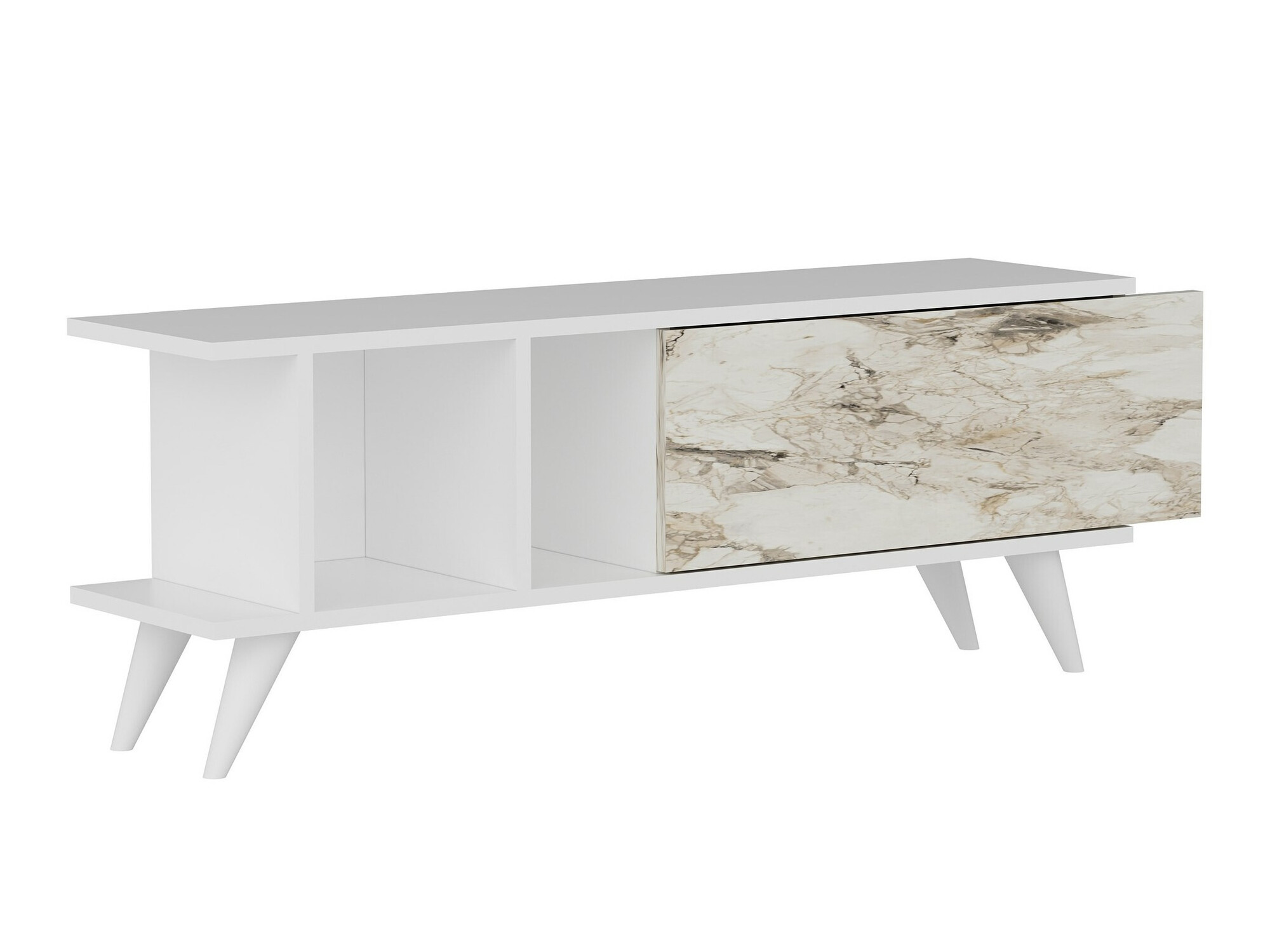 TV-omarica Kailua 1952 (Bela + Beli marmor)