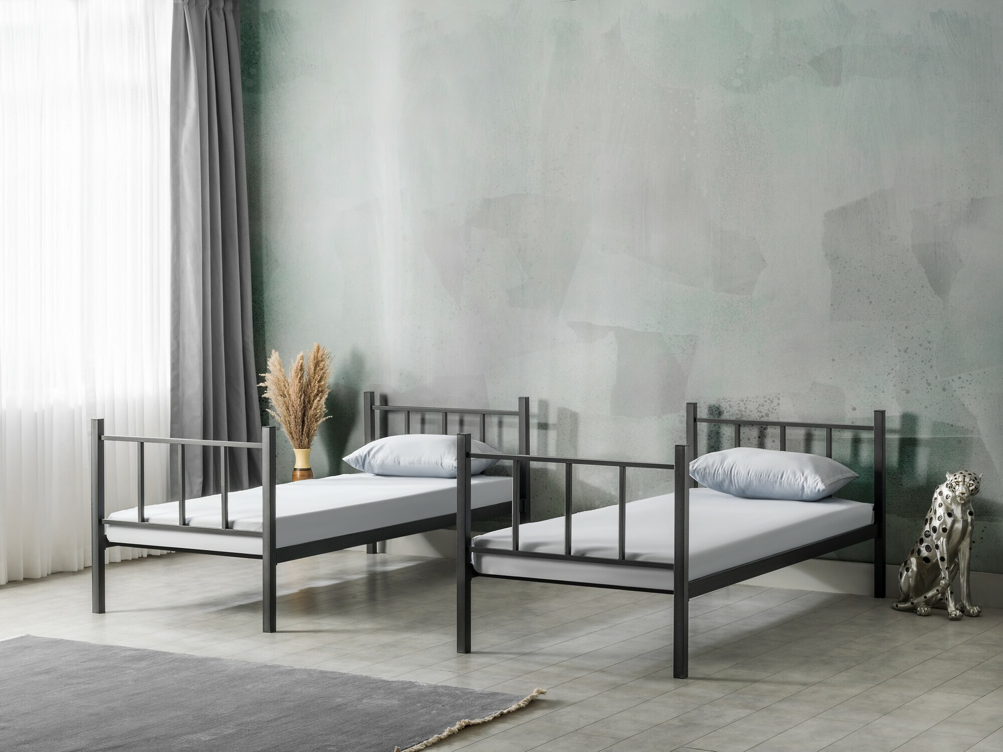 Dvonadstropna postelja Kailua 1720 (Črna)