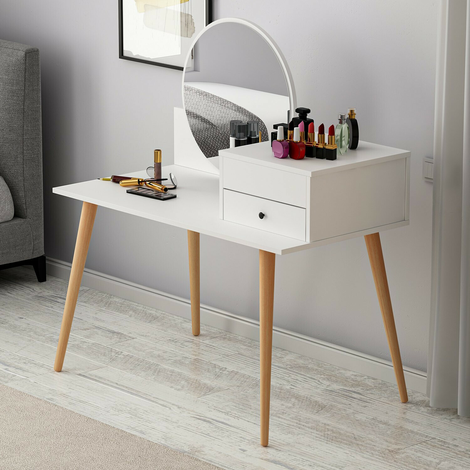 Toaletna mizica Kailua 215 (Bela)