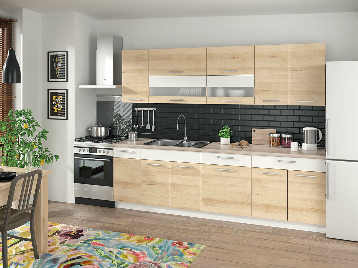 Modularna kotna stenska omarica Mode Beech 108