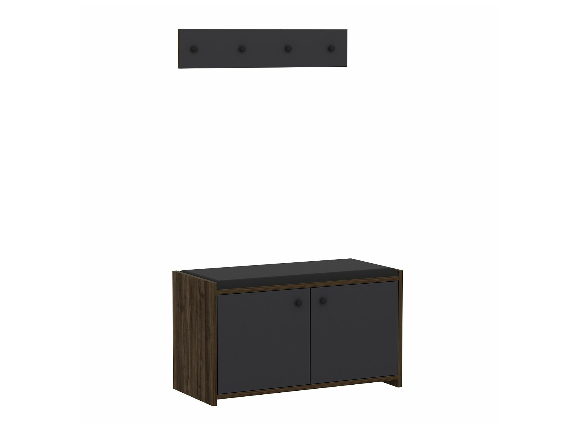 Komplet za predsobo Kailua 1765 (Antracit + Temen les)