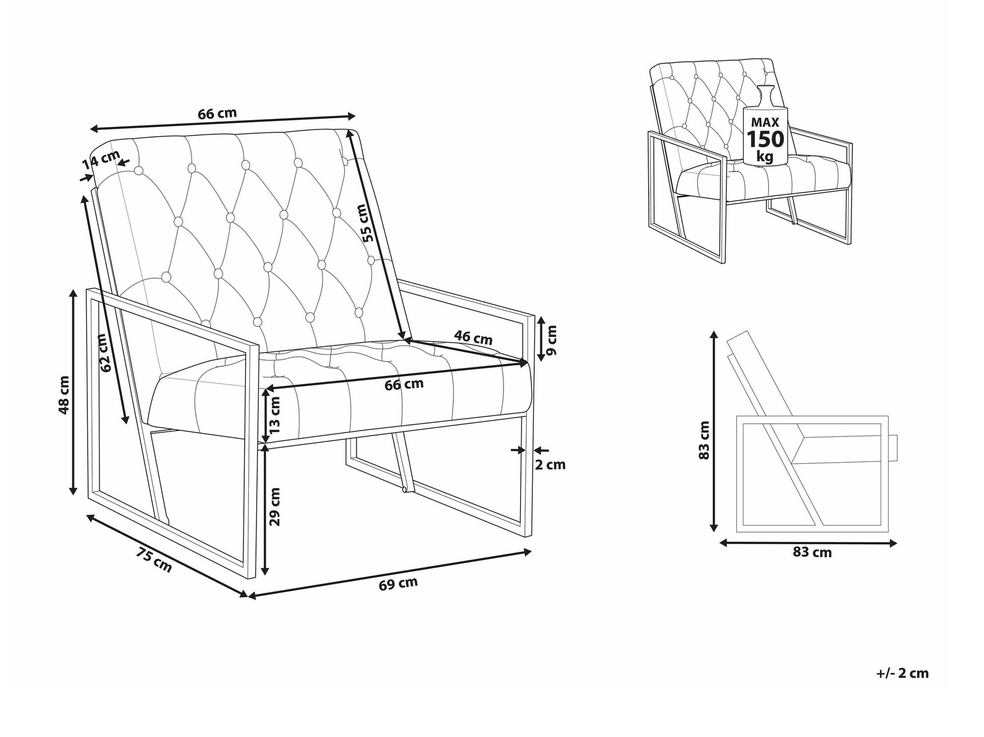 Fotelj Berwyn 1755 (Zelena)