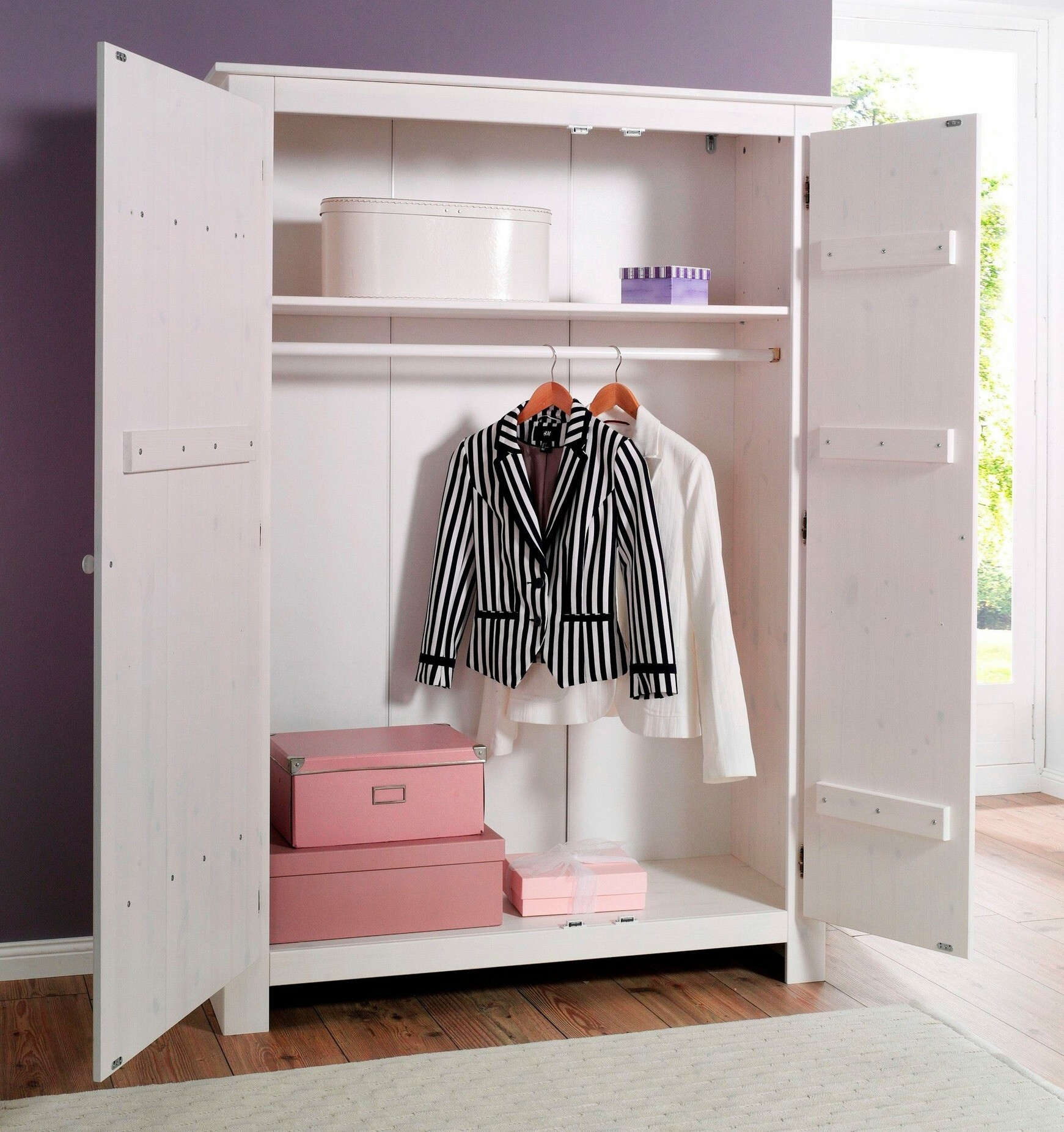 Garderobna omara Denton 1276 (Bela)