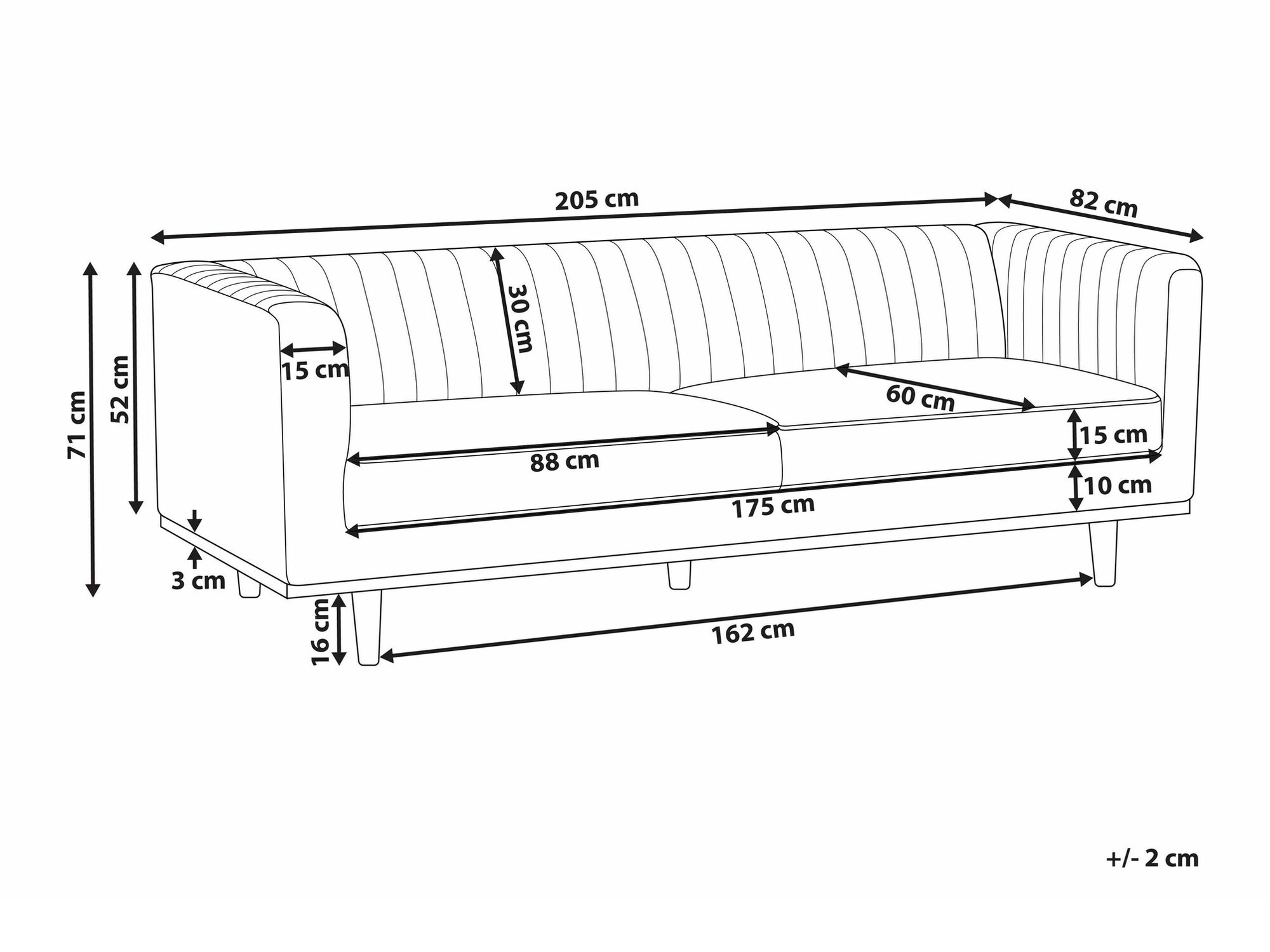 Kavč Berwyn 1682 (Bež)