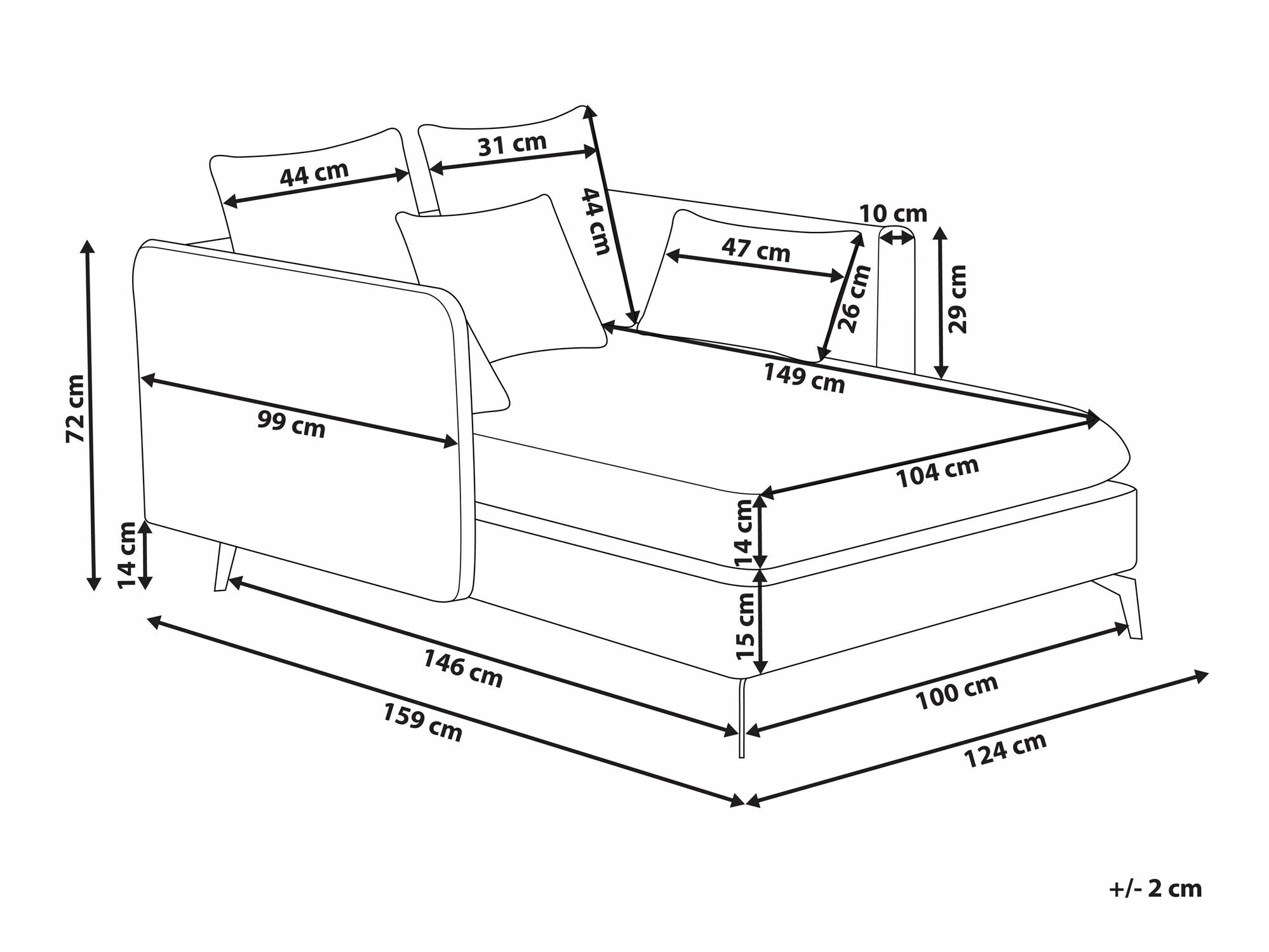 Počivalnik Berwyn 1683 (Bež)