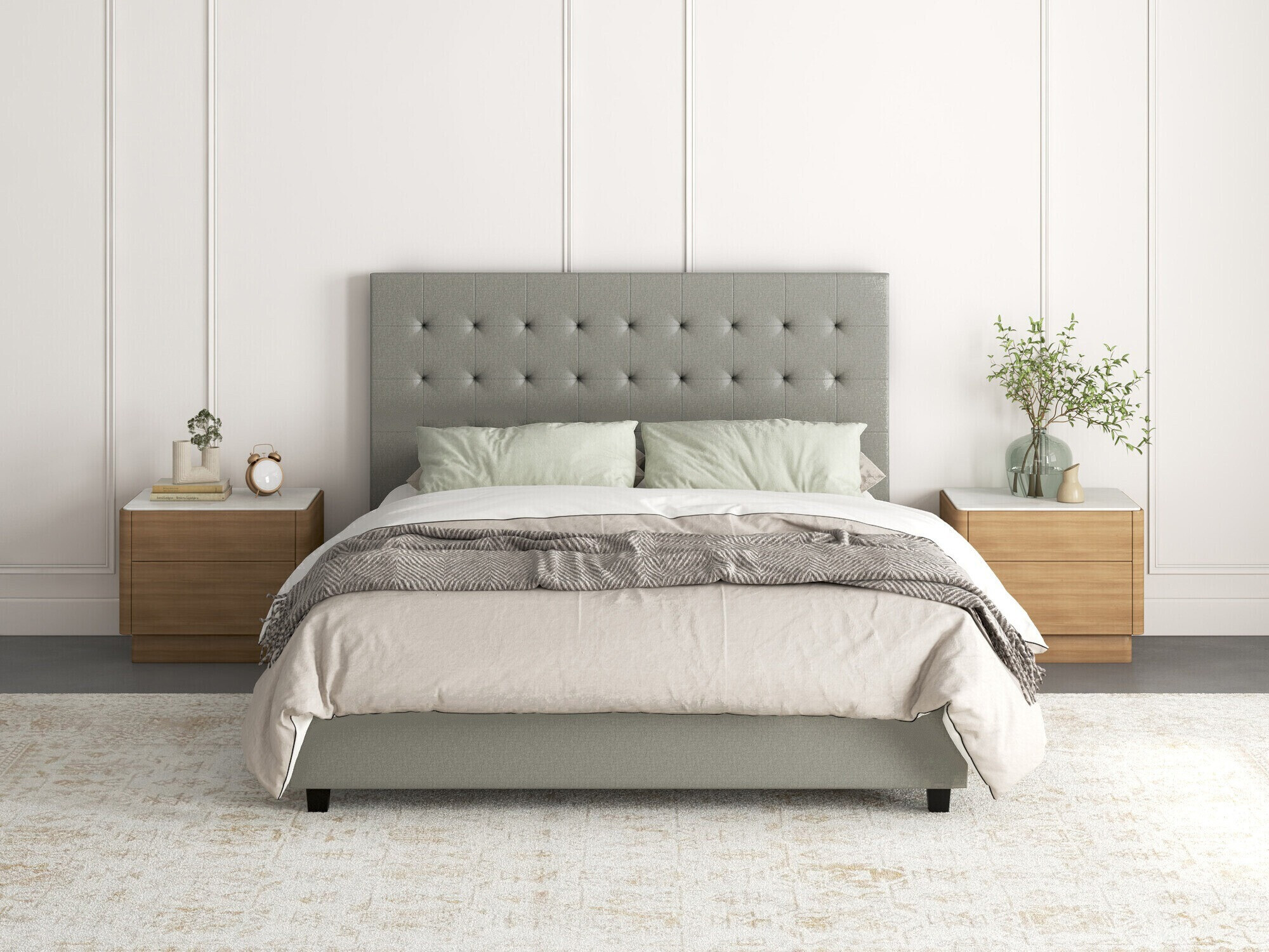 Postelja Denton 1266 (Svetlo siva)