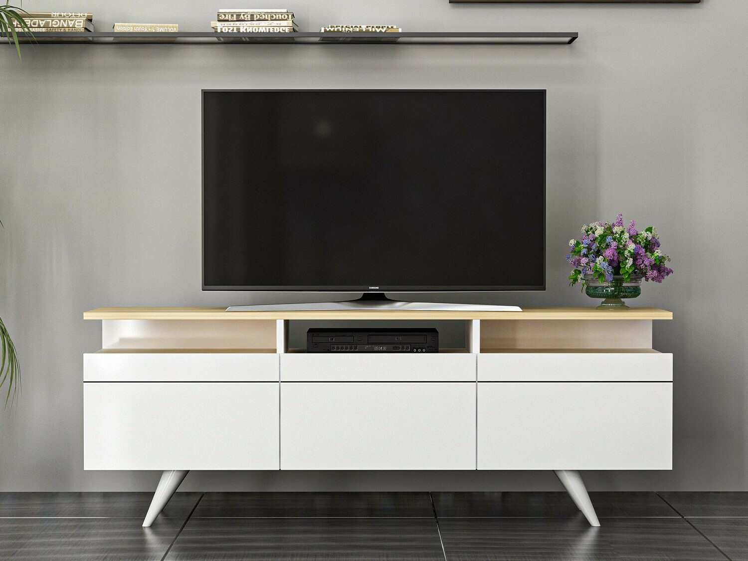 TV-omarica Kailua 1785 (Bela + Hrast)