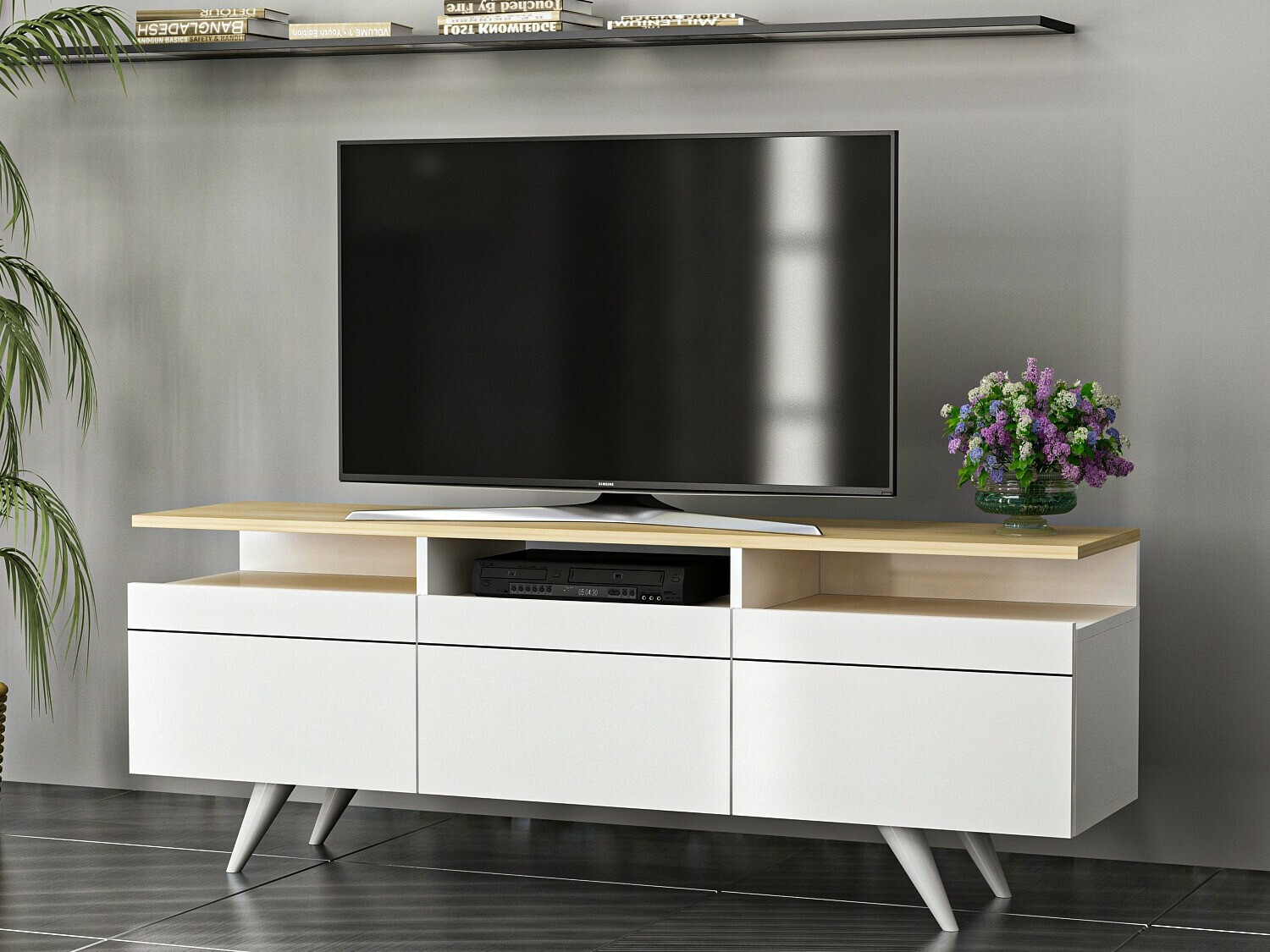 TV-omarica Kailua 1785 (Bela + Hrast)