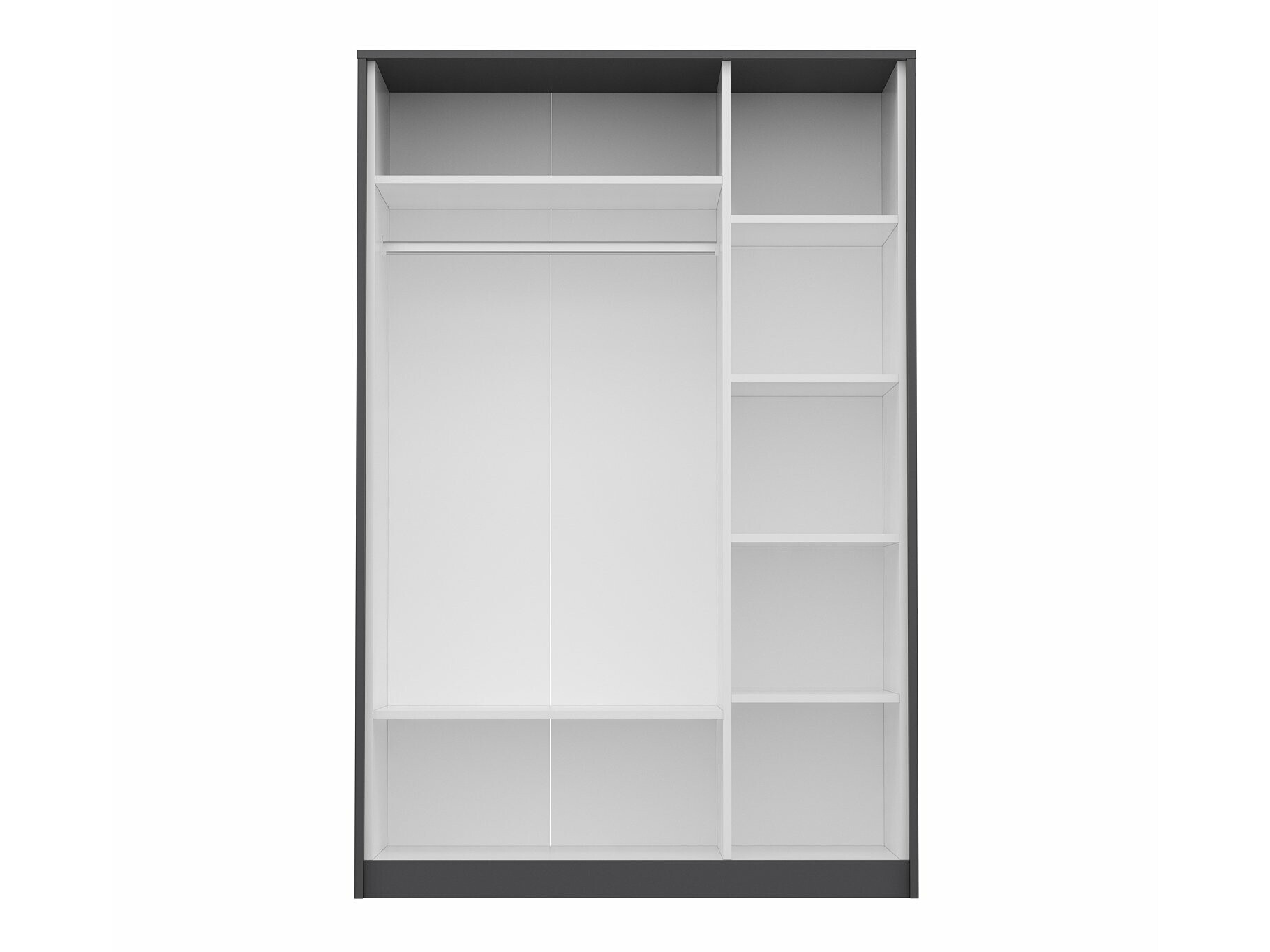 Garderobna omara Marelbe 101 (Bela + Antracit)