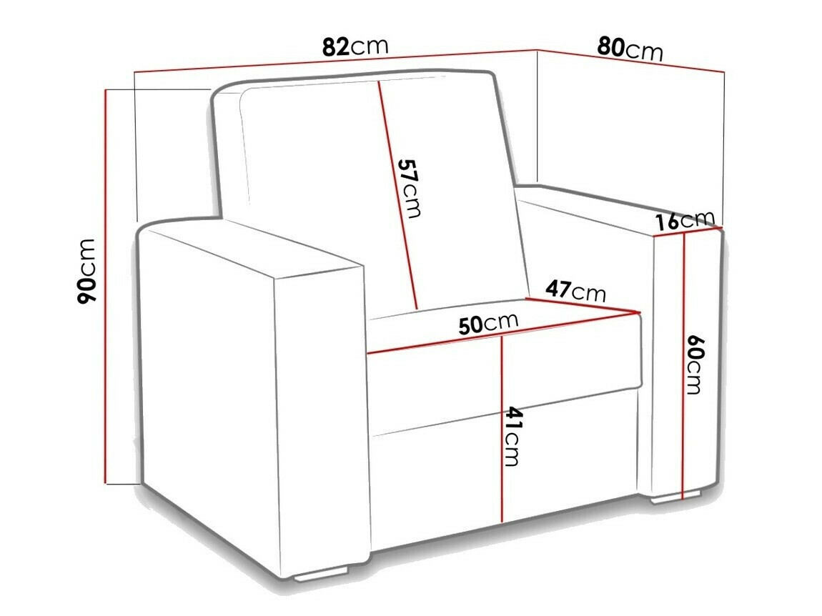 Fotelj Providence 170 (Soft 066 + Kreta 05)