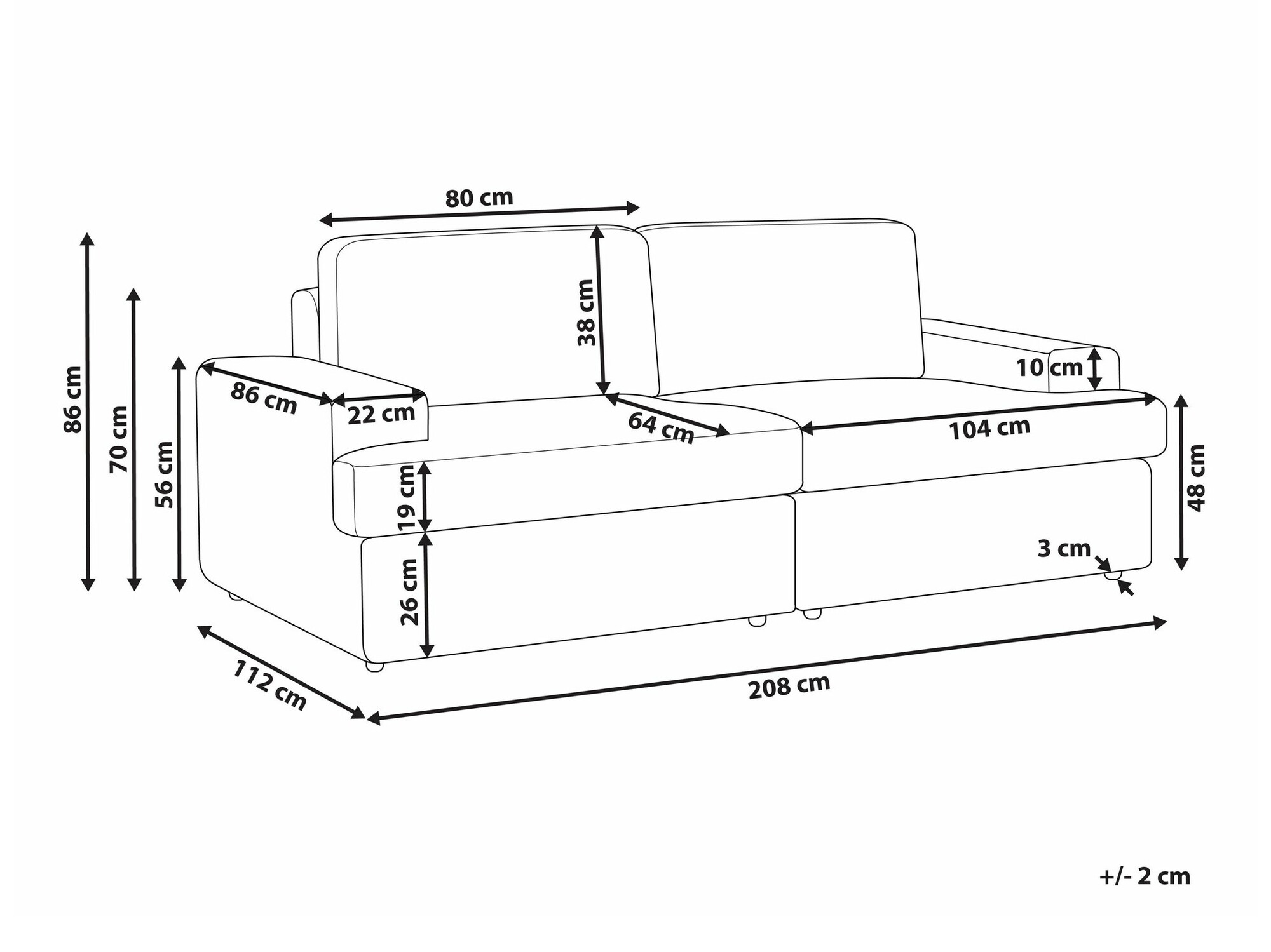 Kavč Berwyn 1690 (Taupe)