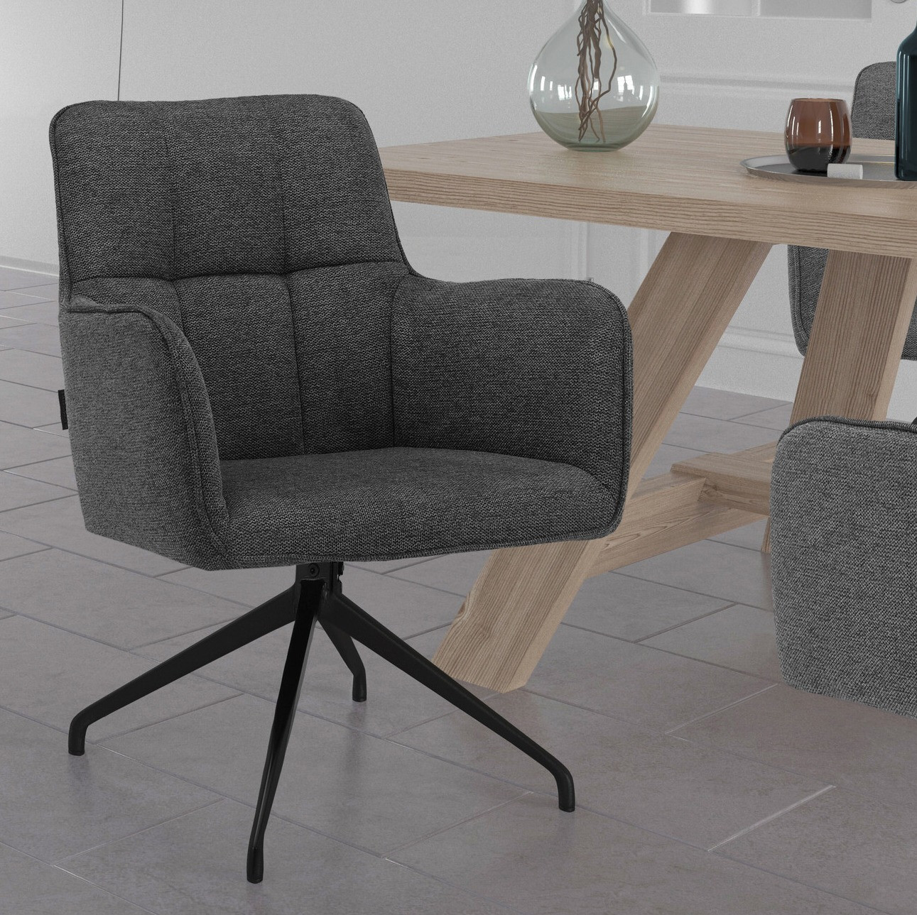 Komplet stolov Denton 1285 (Antracit)