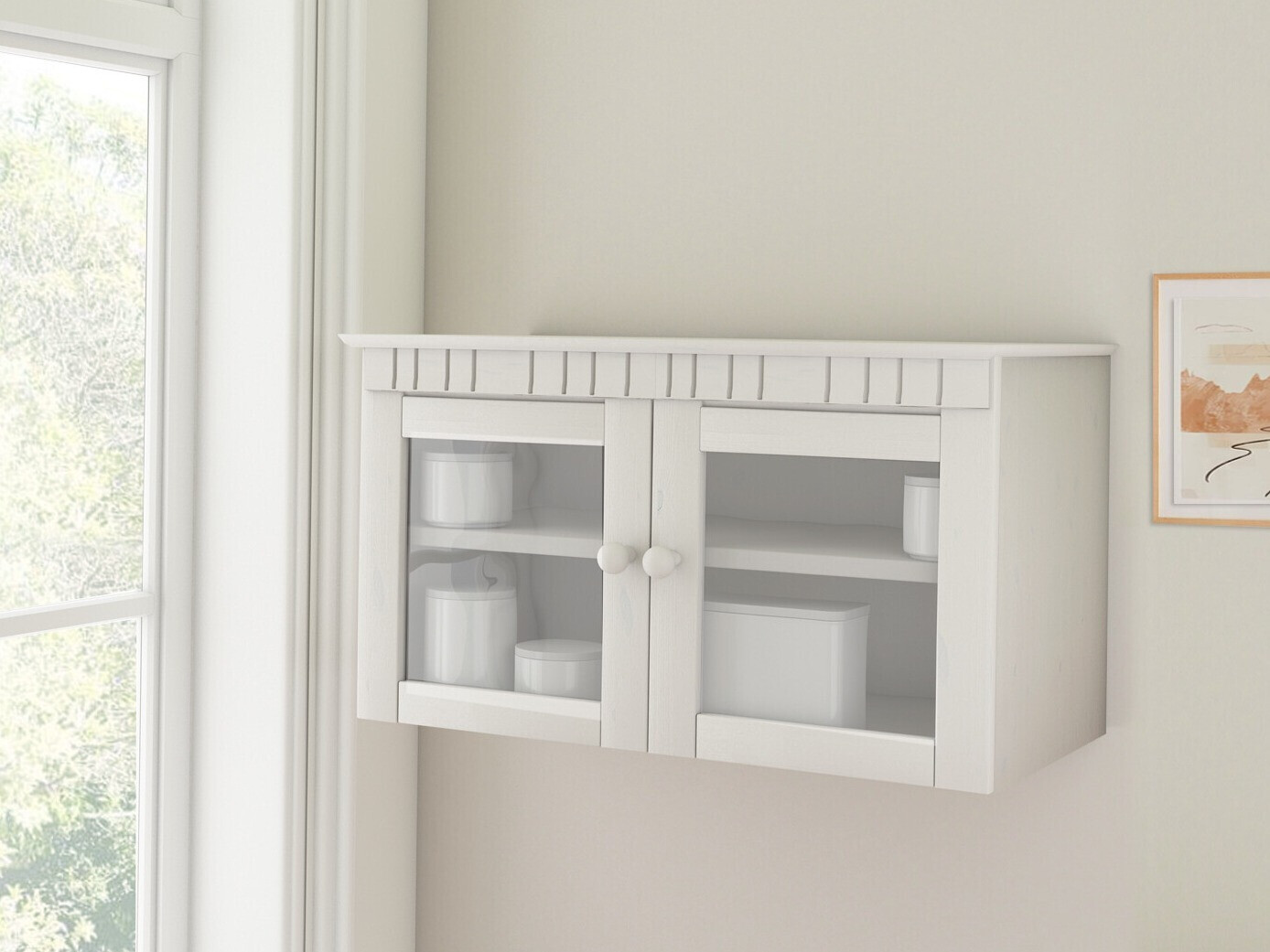 Stenska polica Elbelba 106 (Bela)