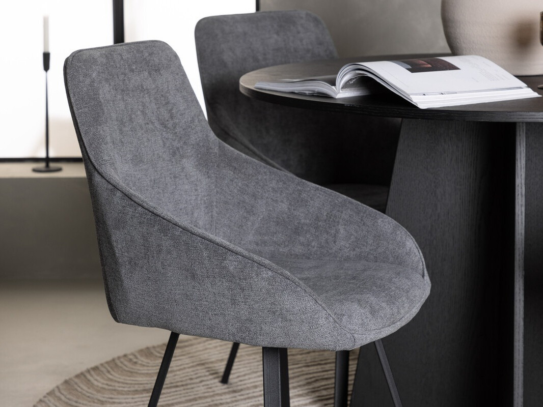 Jedilniški komplet Dallas 4325 (Temno siva + Črna)