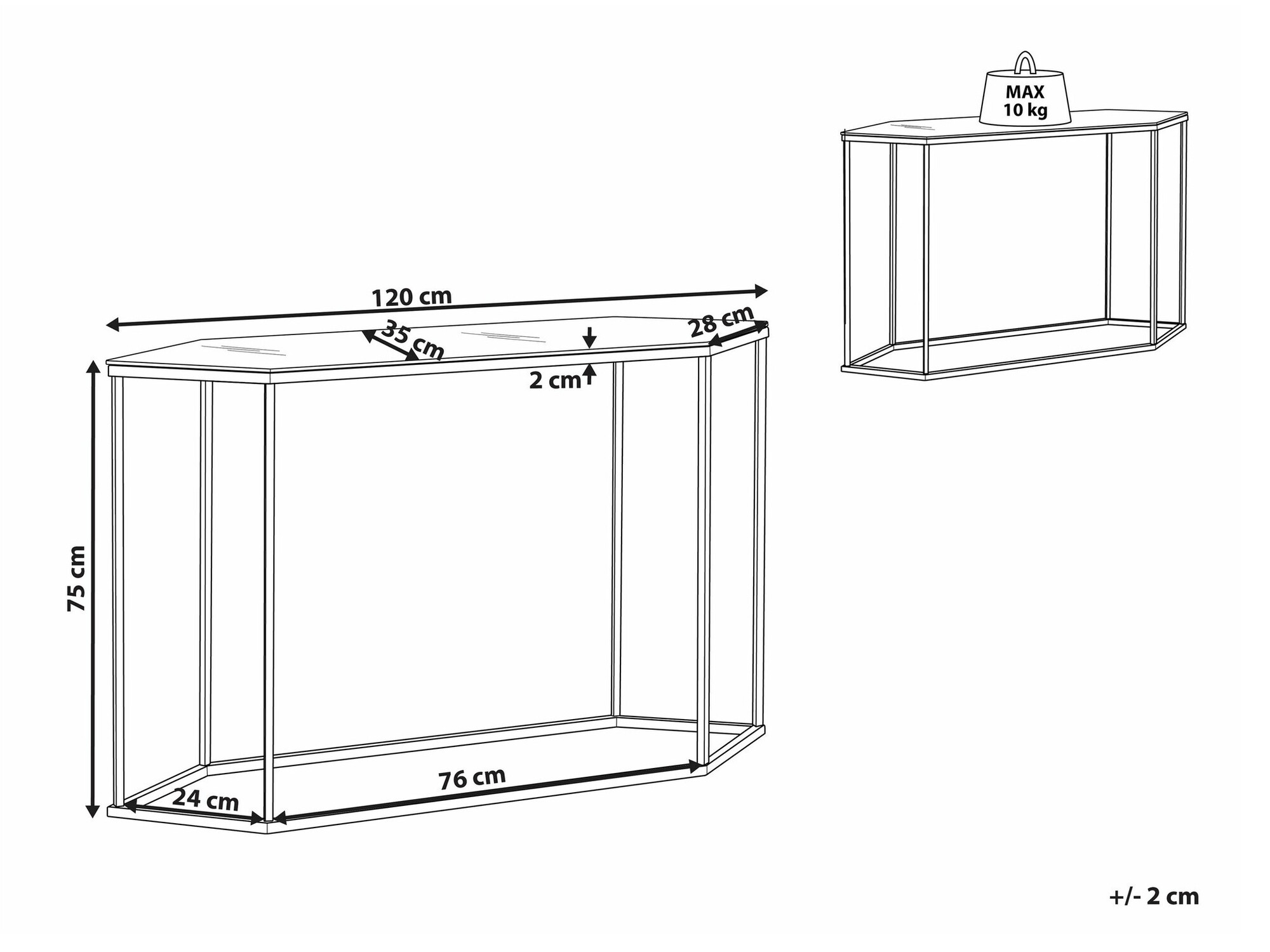 Konzolna miza Berwyn 1695