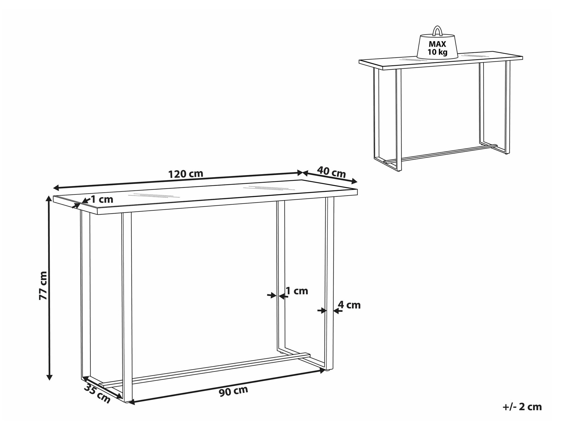 Konzolna miza Berwyn 1705