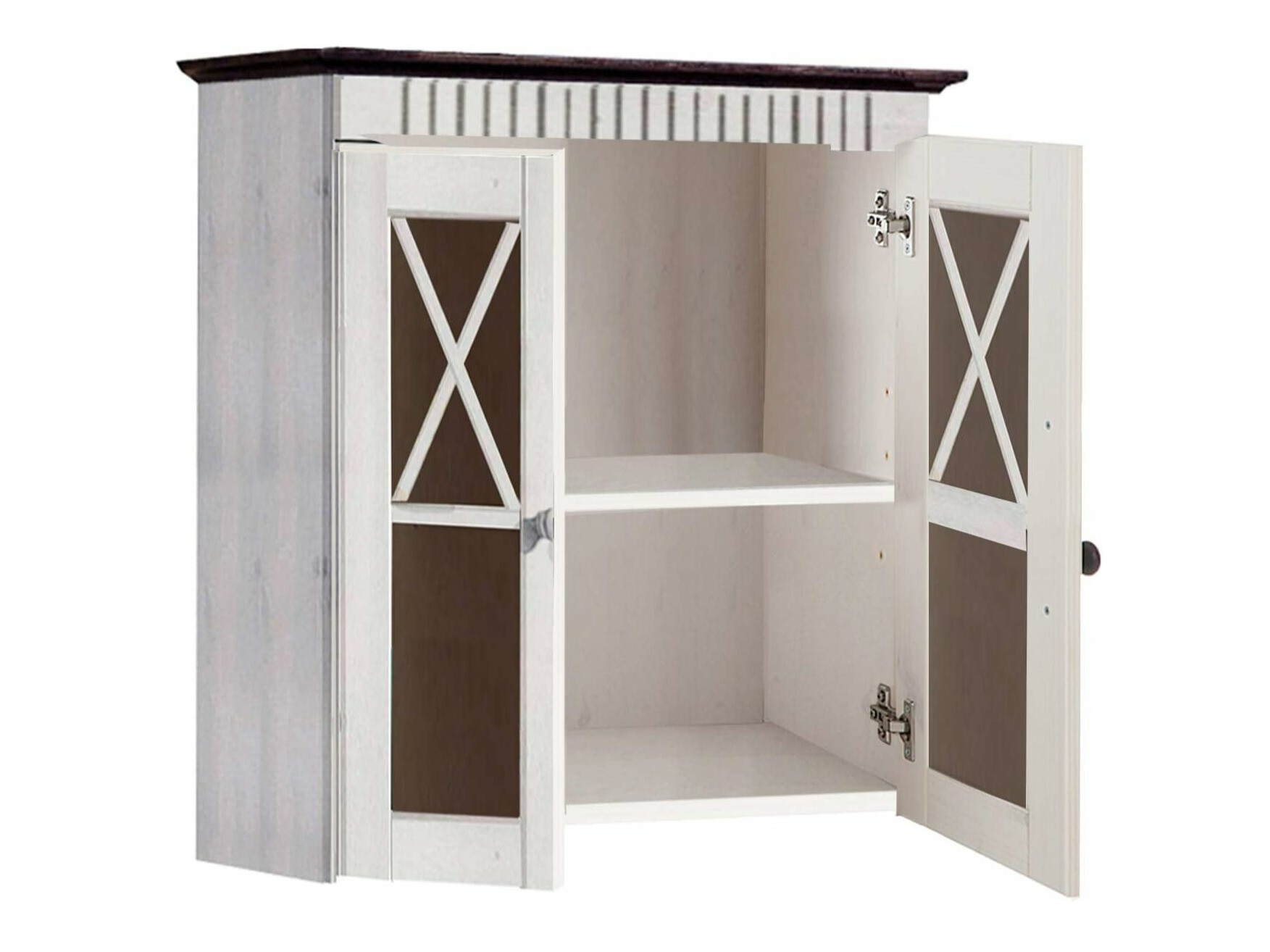 Stenska kopalniška omarica Deletri 102 (Bela + Havana Hrast)