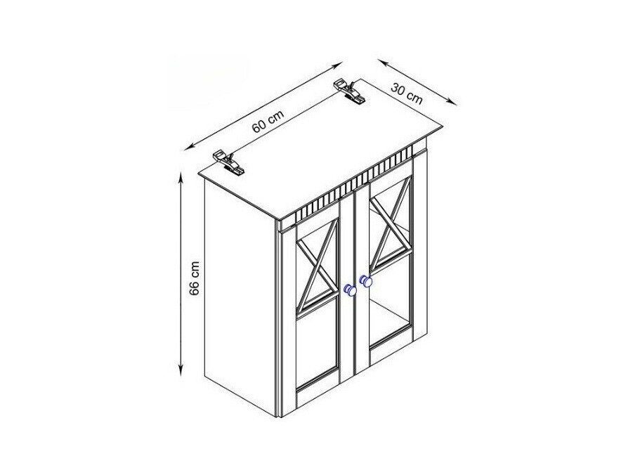 Stenska kopalniška omarica Deletri 102 (Bela + Havana Hrast)