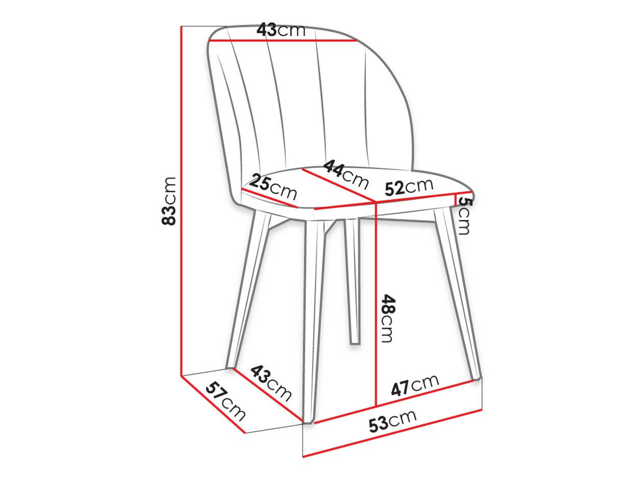 Stol Racine 104 (Rjava + Magic Velvet 2216)