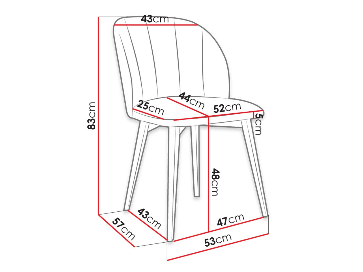 Stol Racine 104 (Rjava + Magic Velvet 2219)