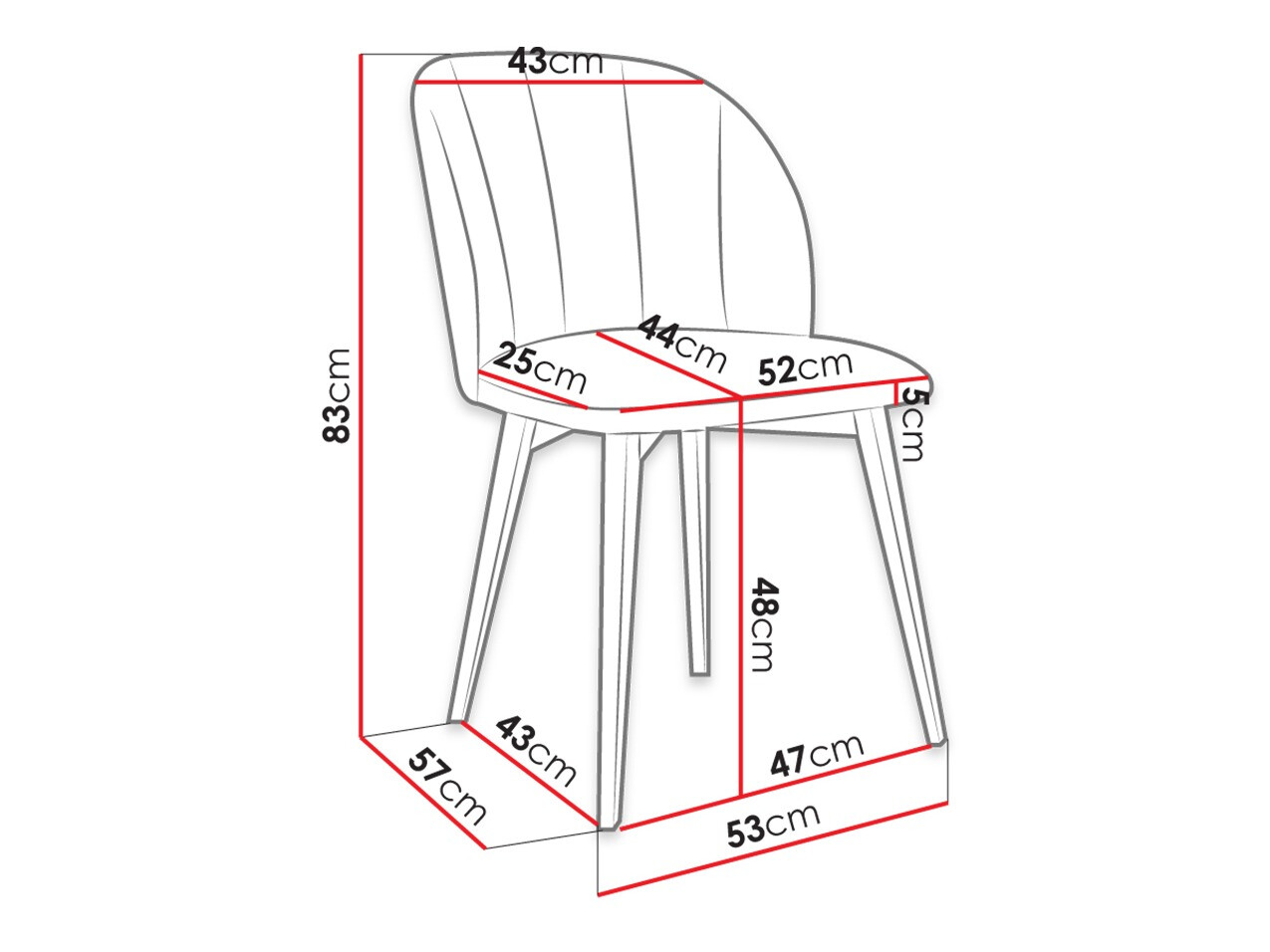 Stol Racine 104 (Rjava + Magic Velvet 2250)