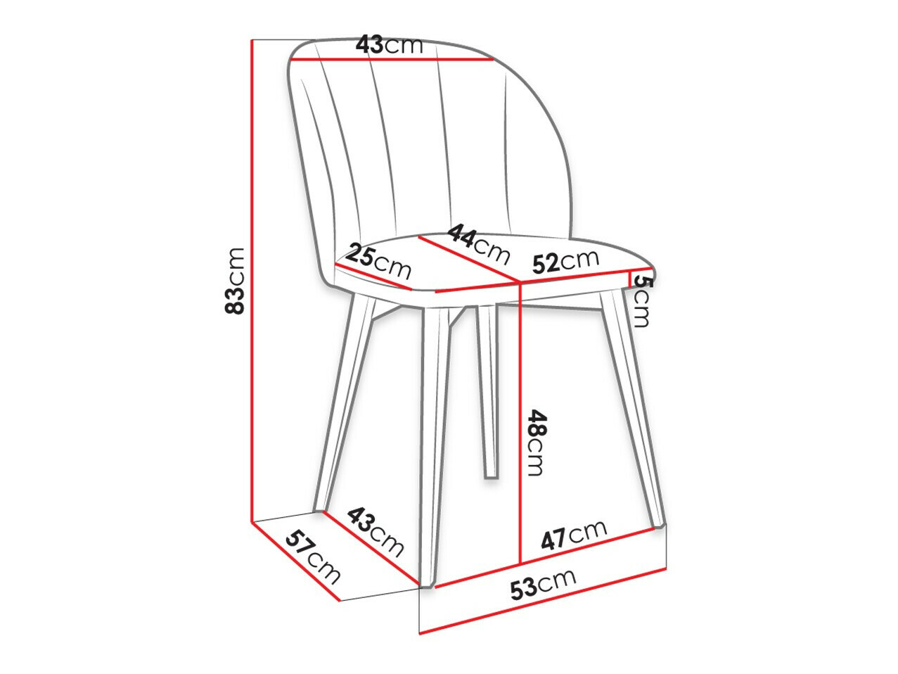 Stol Racine 104 (Rjava + Magic Velvet 2258)