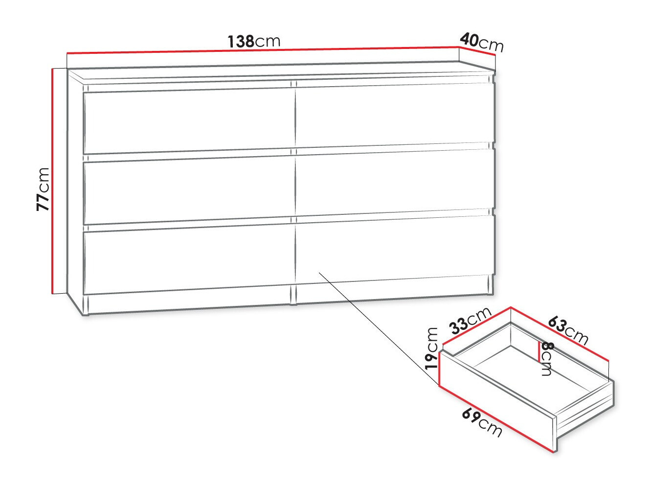 Komoda Comfivo Structor II (Črna)