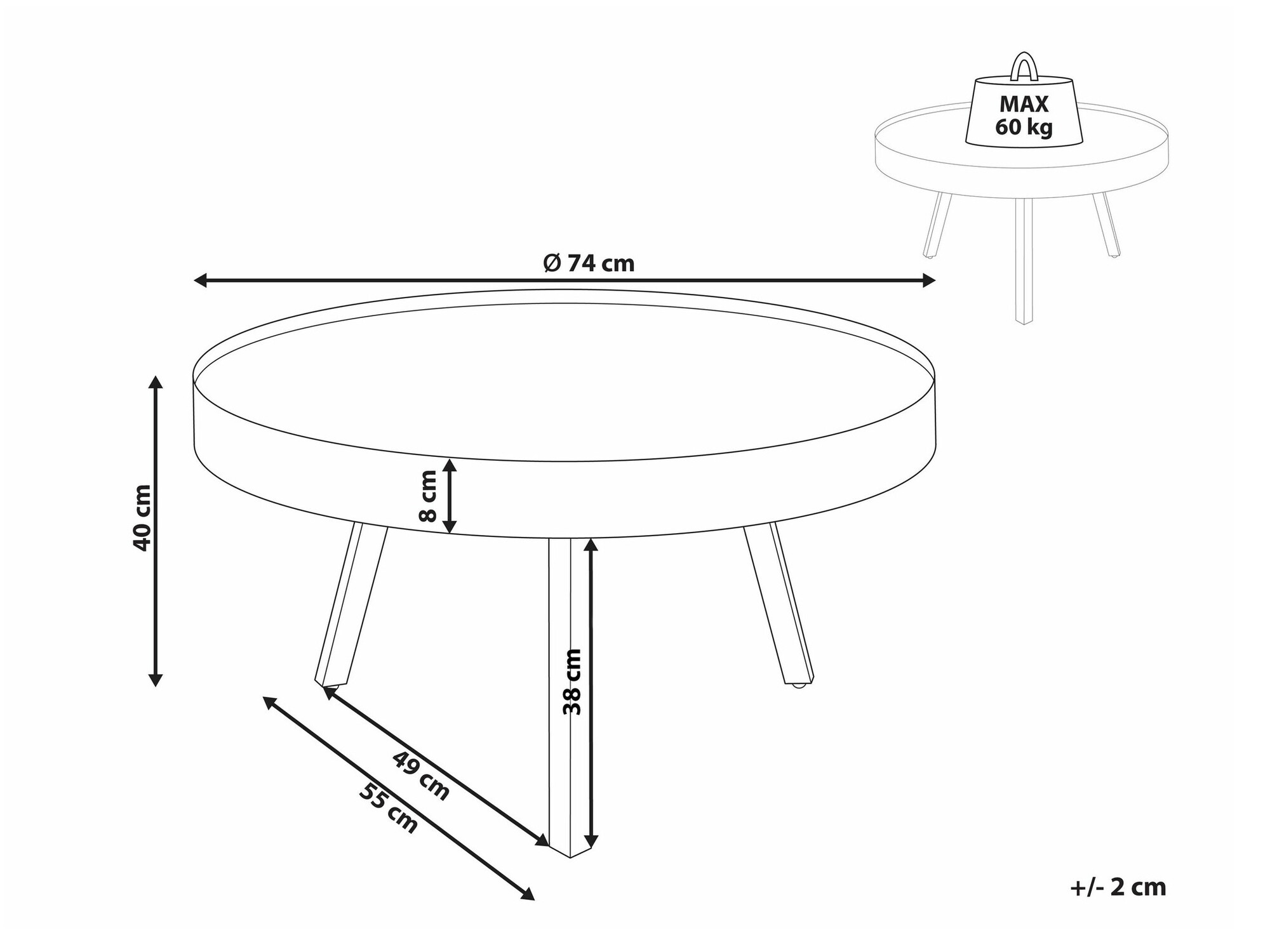 Klubska mizica Berwyn 1719