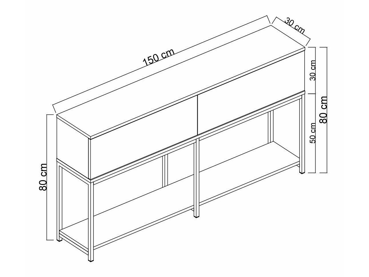 Konzolna miza Kailua Z114 (Antracit)