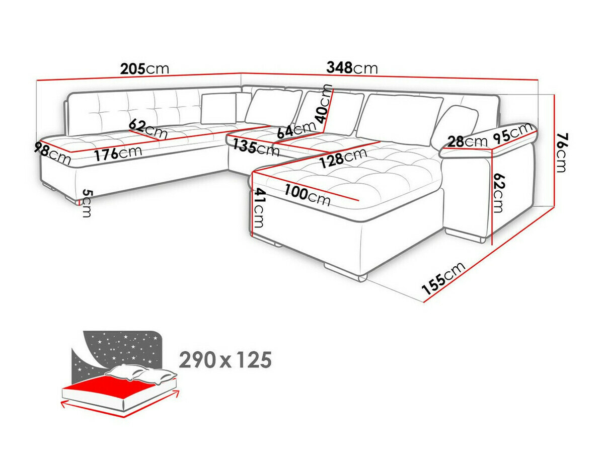 Kotna garnitura Comfivo 180 (Boucle Baloo 2073)