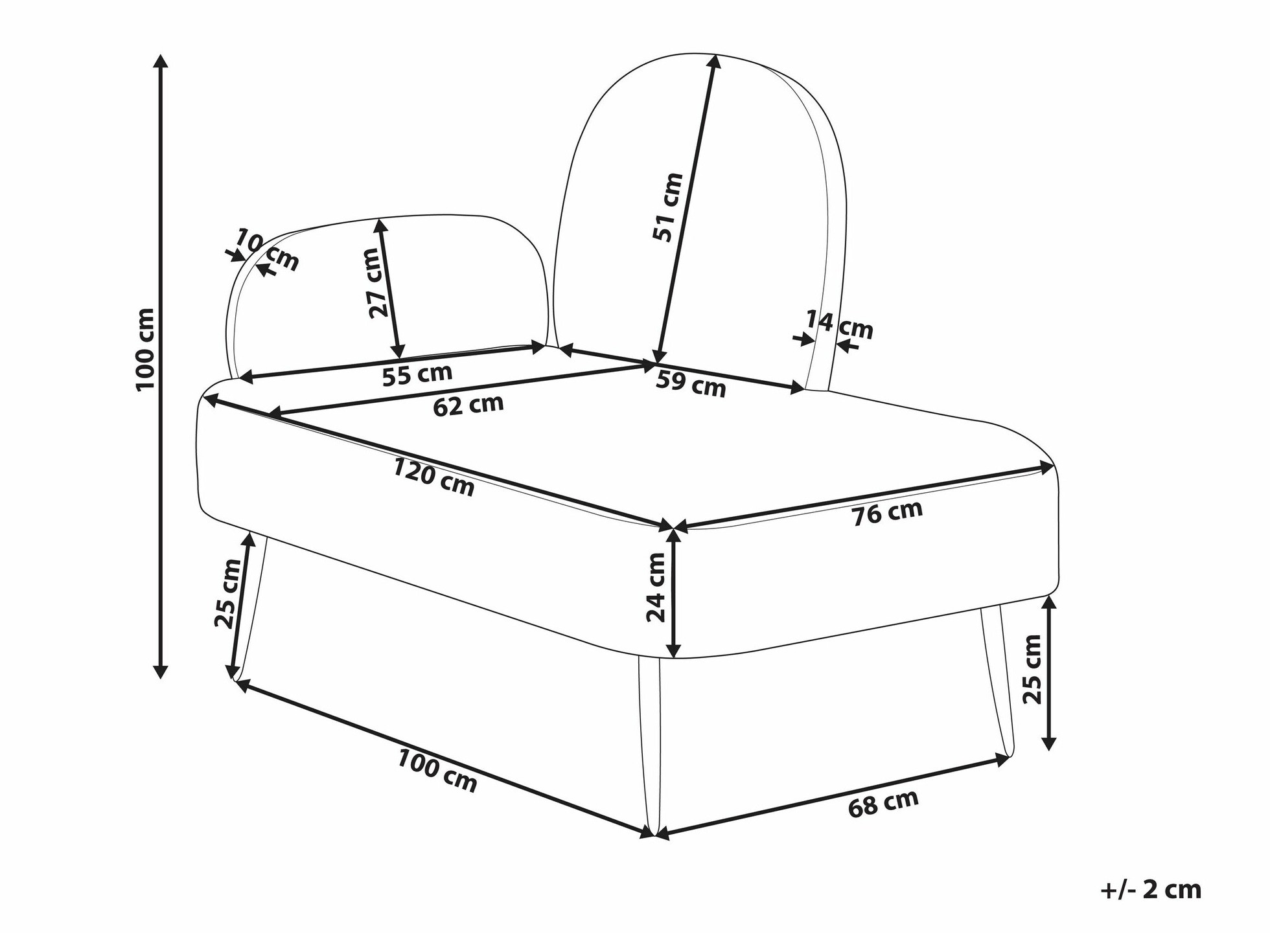 Počivalnik Berwyn 1729 (Bela + Oranžna)