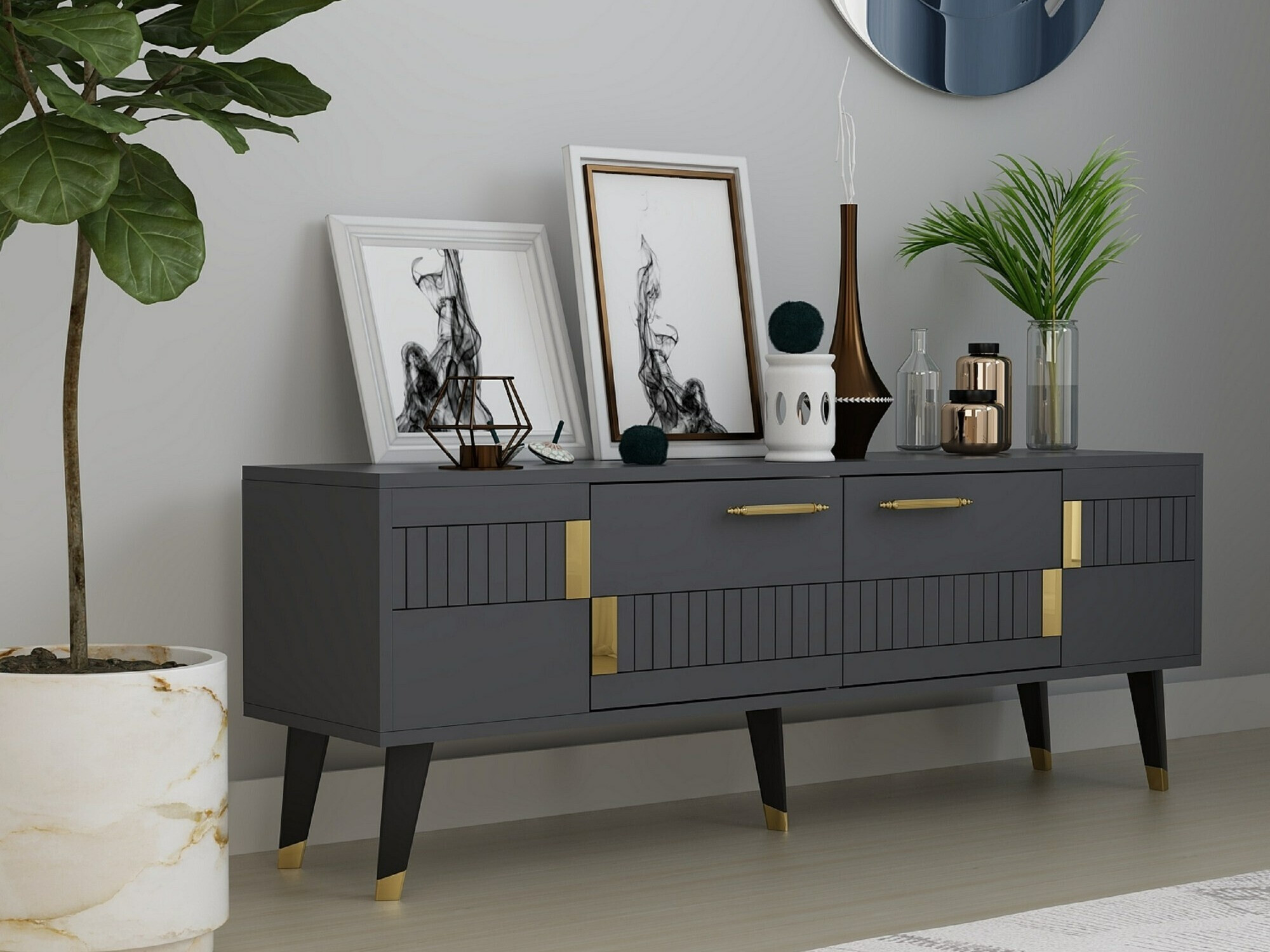 TV-omarica Kailua 1880 (Antracit + Zlata)