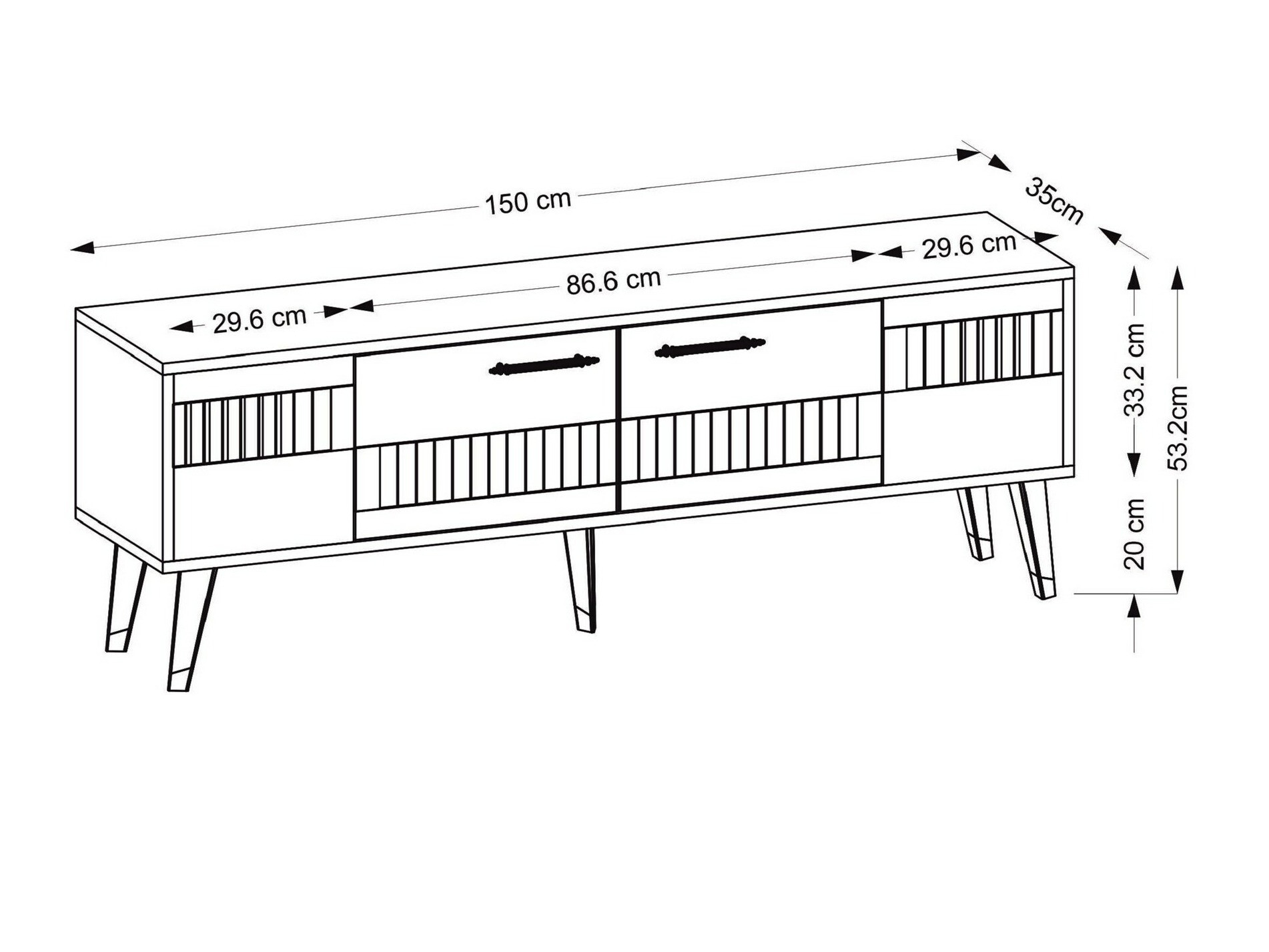TV-omarica Kailua 1880 (Antracit + Zlata)