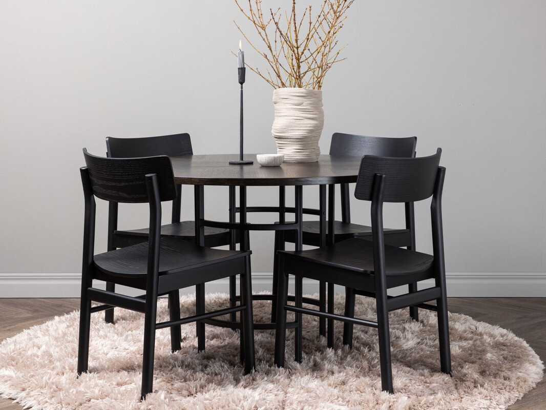 Jedilniški komplet Dallas 4336 (Črna + Rjava)