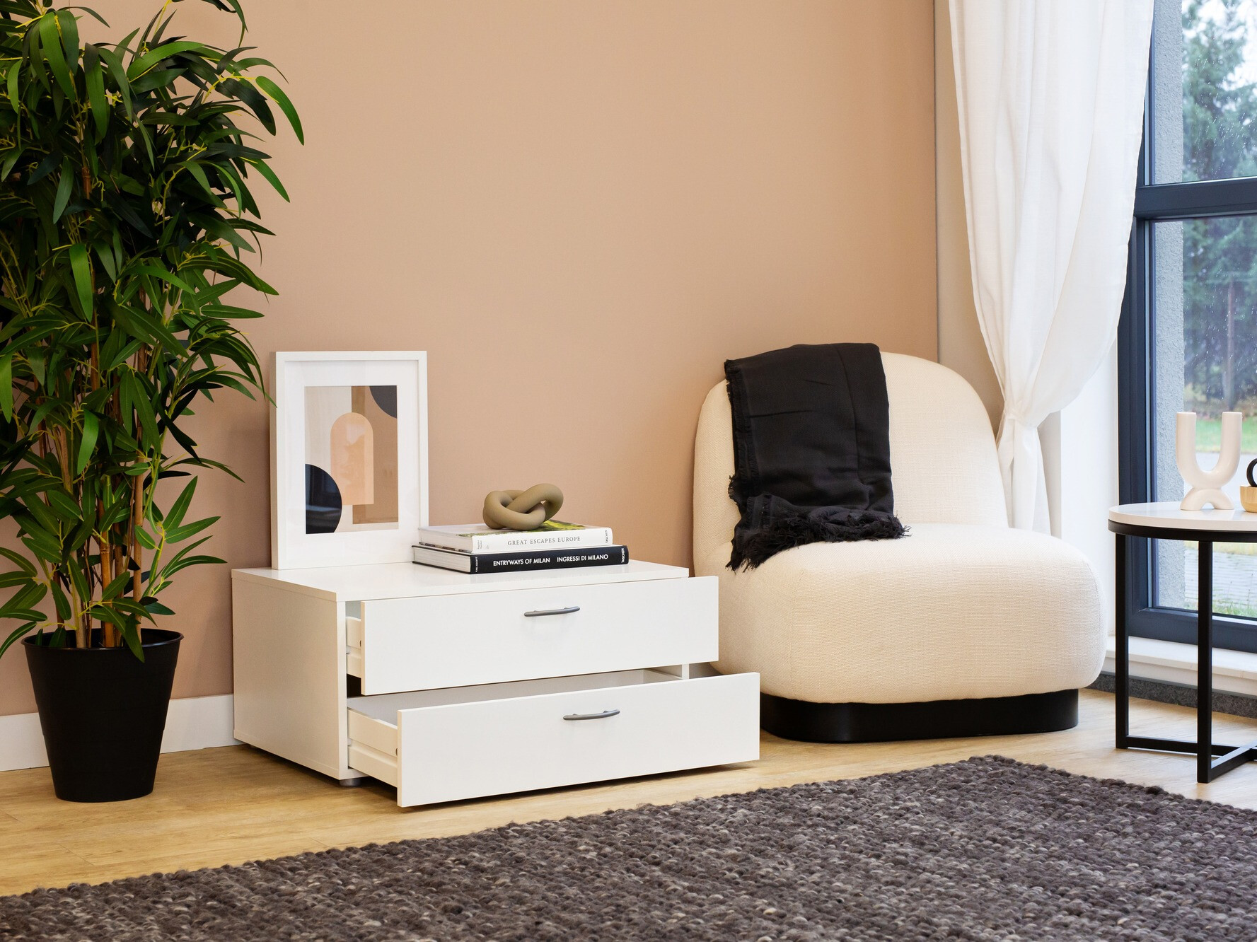 Stranska mizica Bristol 185 (Bela)