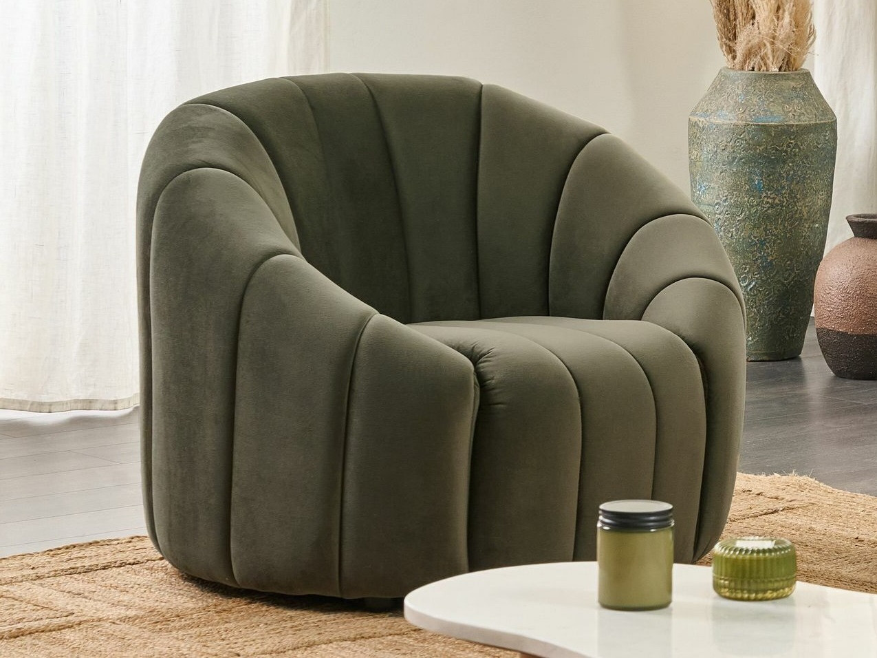 Fotelj Berwyn 1252 (Temno zelena)