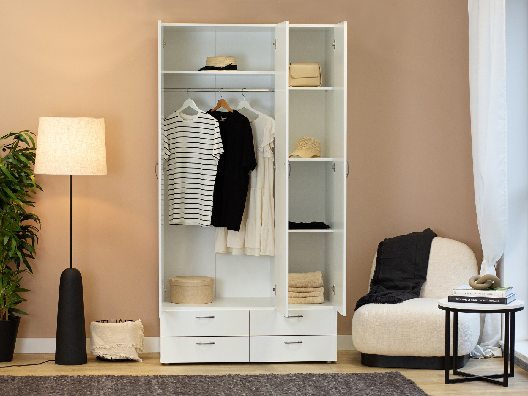 Garderobna omara Bristol 188 (Bela)