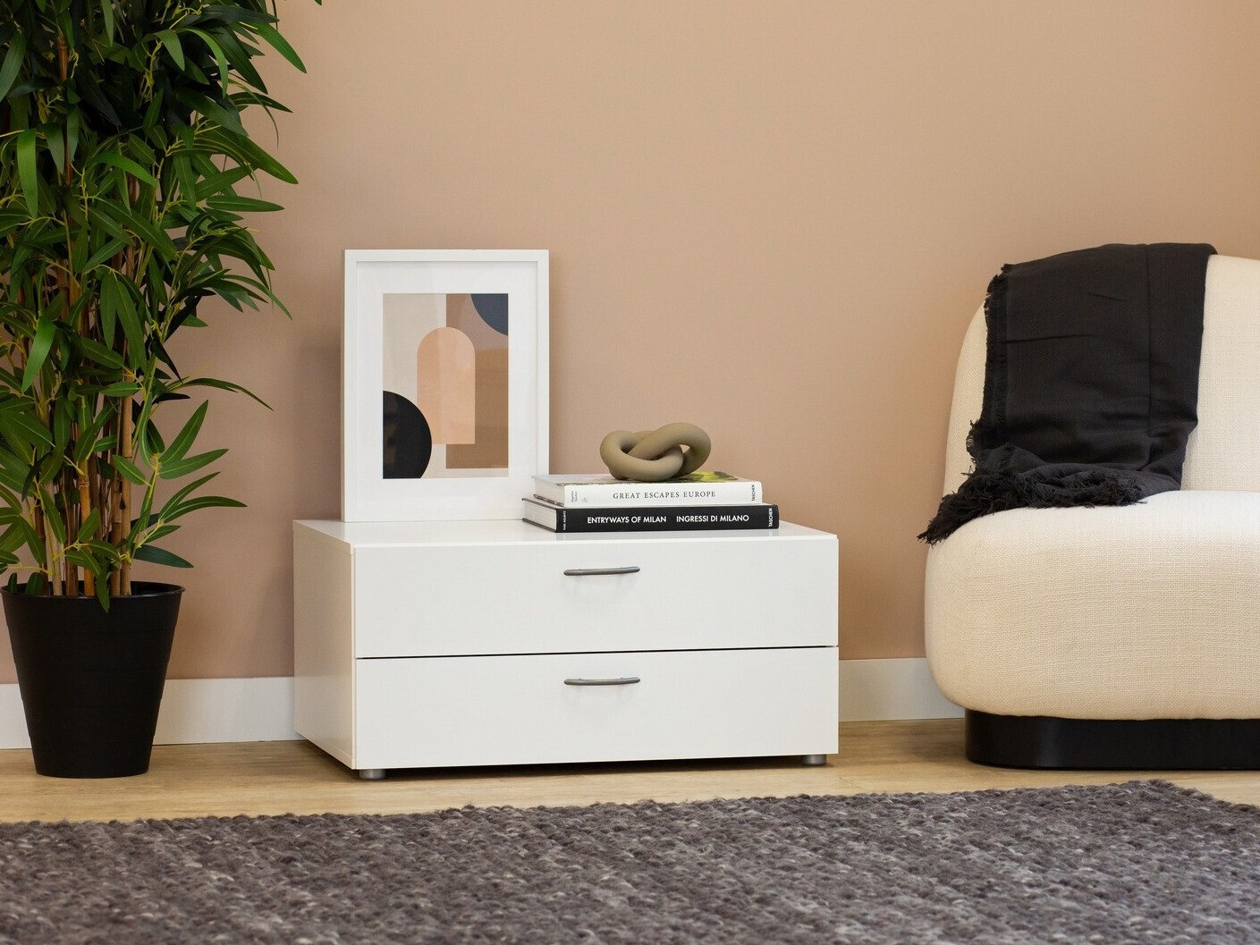 Stranska mizica Bristol 185 (Bela)