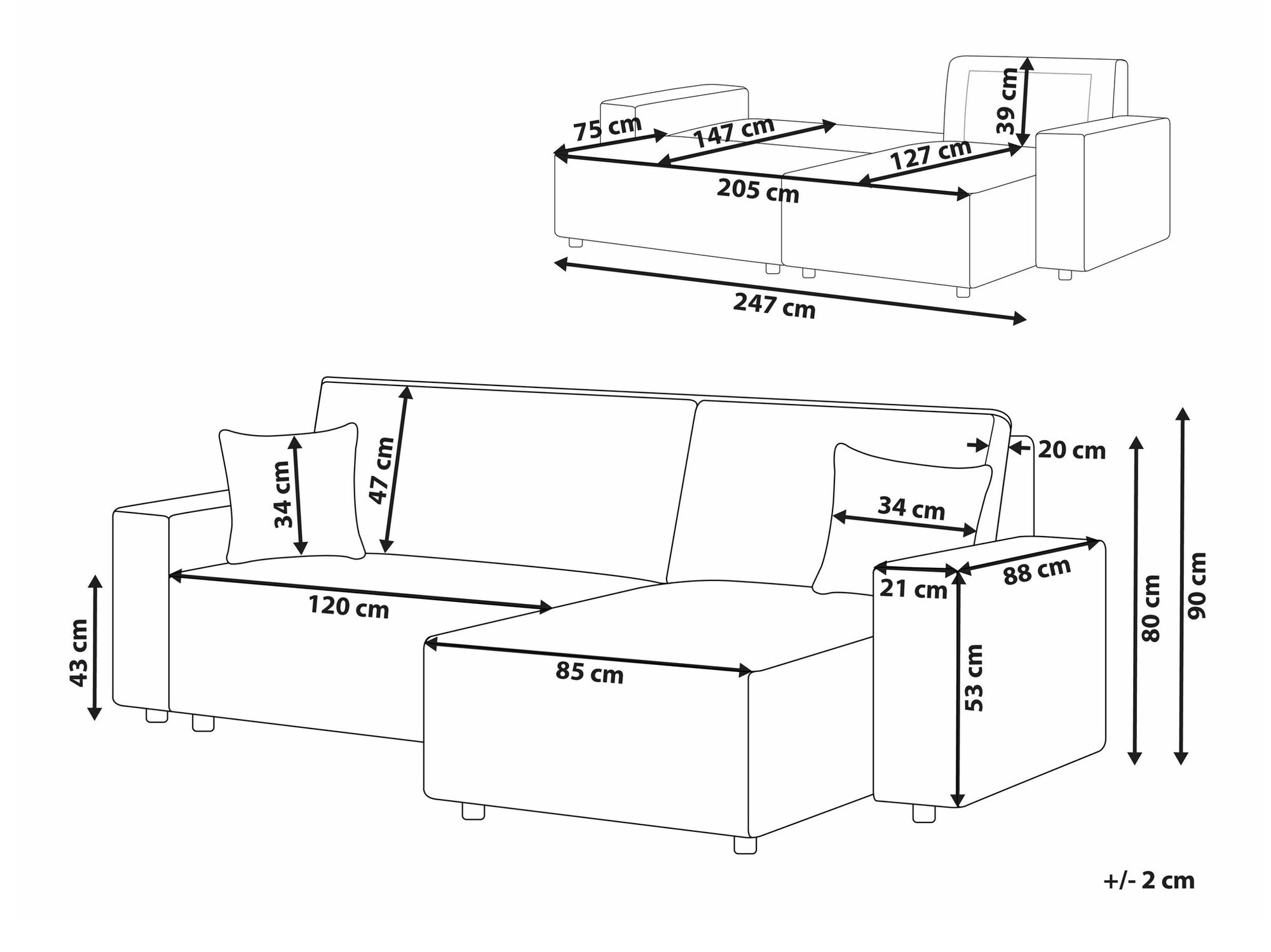 Kotna garnitura Berwyn 1740 (Bež)