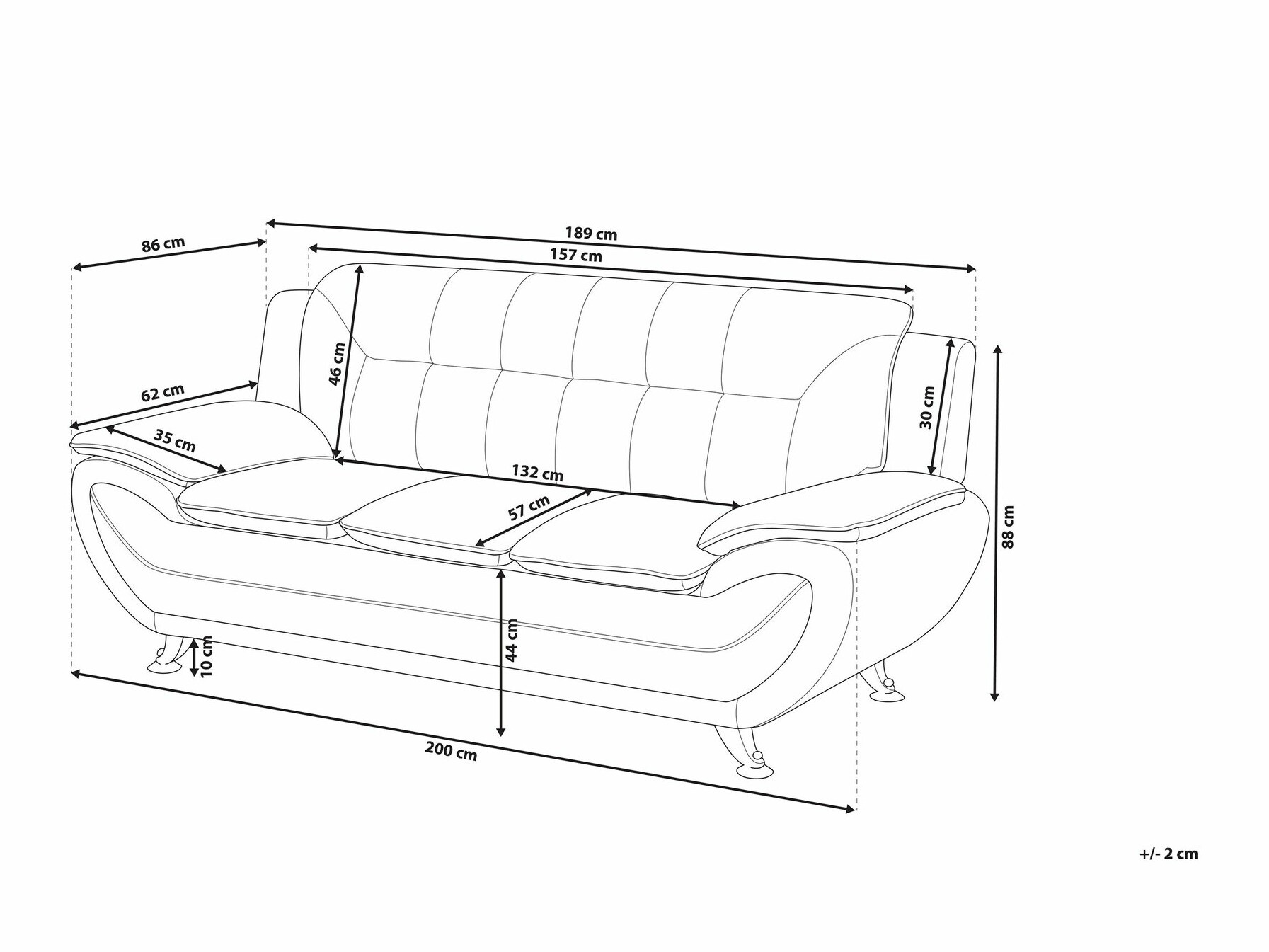 Kavč Berwyn 1751 (Siva)