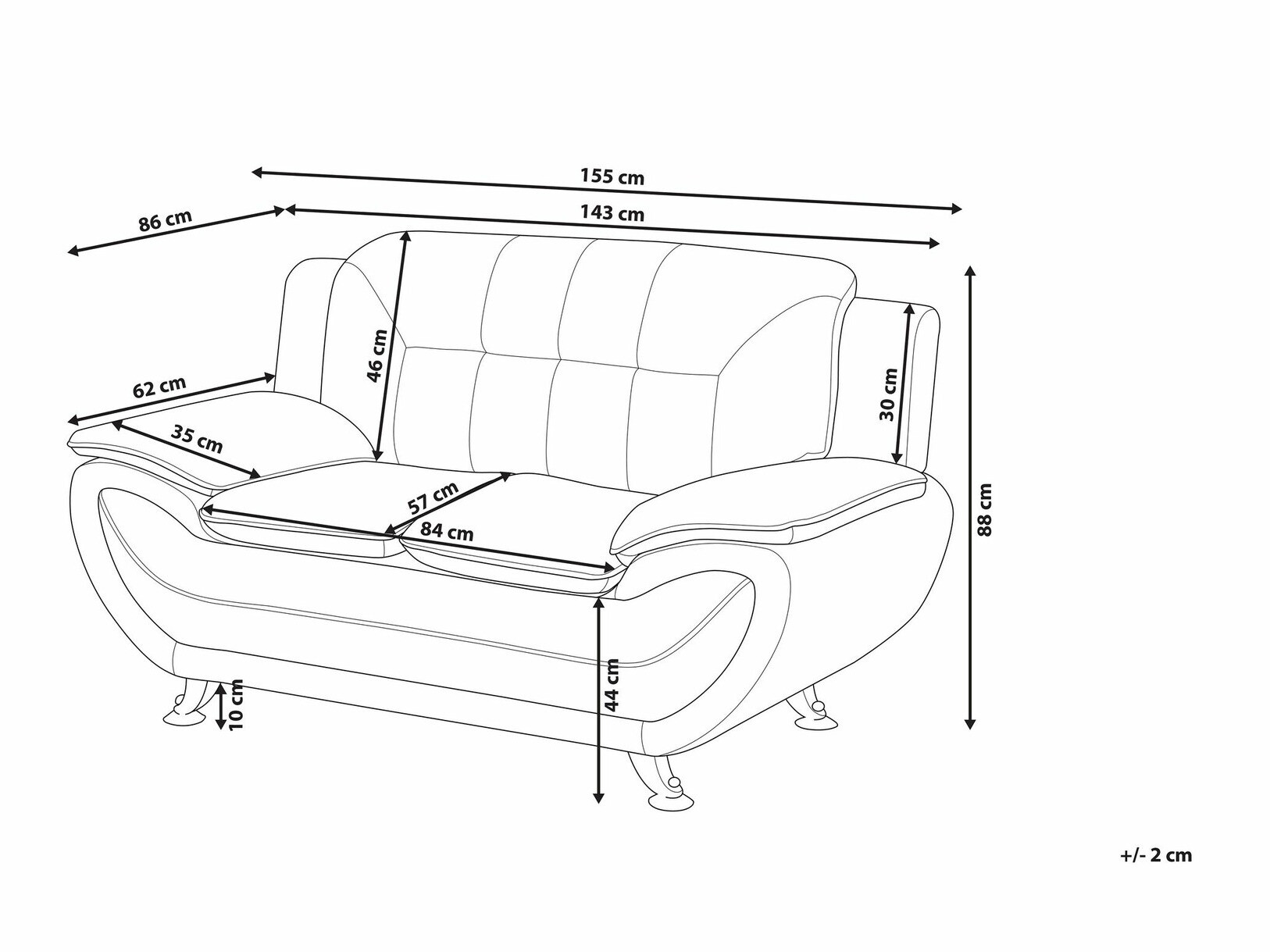 Kavč Berwyn 1752 (Bela)