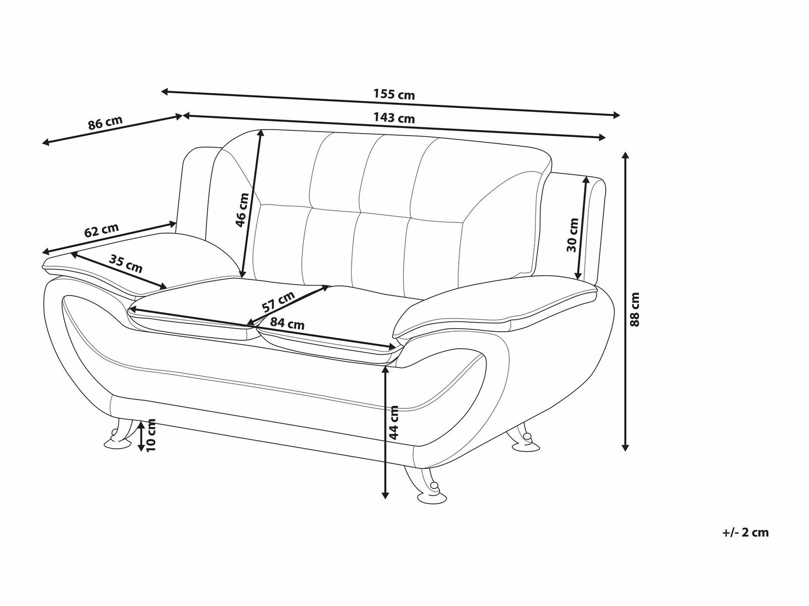 Kavč Berwyn 1752 (Črna)